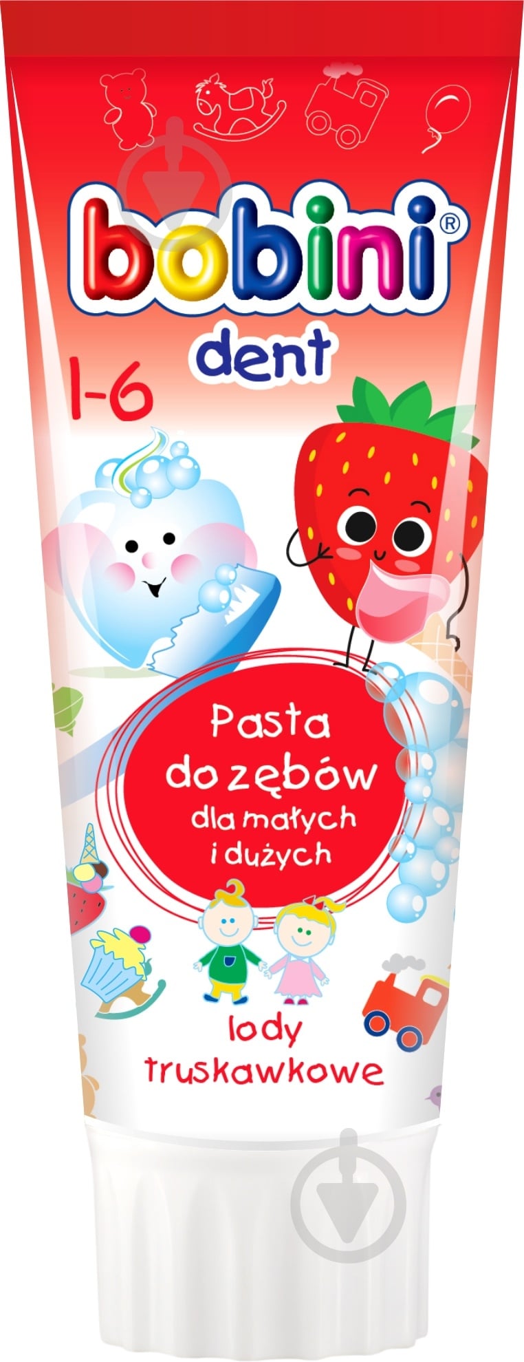 Зубная паста Bobini Kids КлубникаL 75 г - фото 1