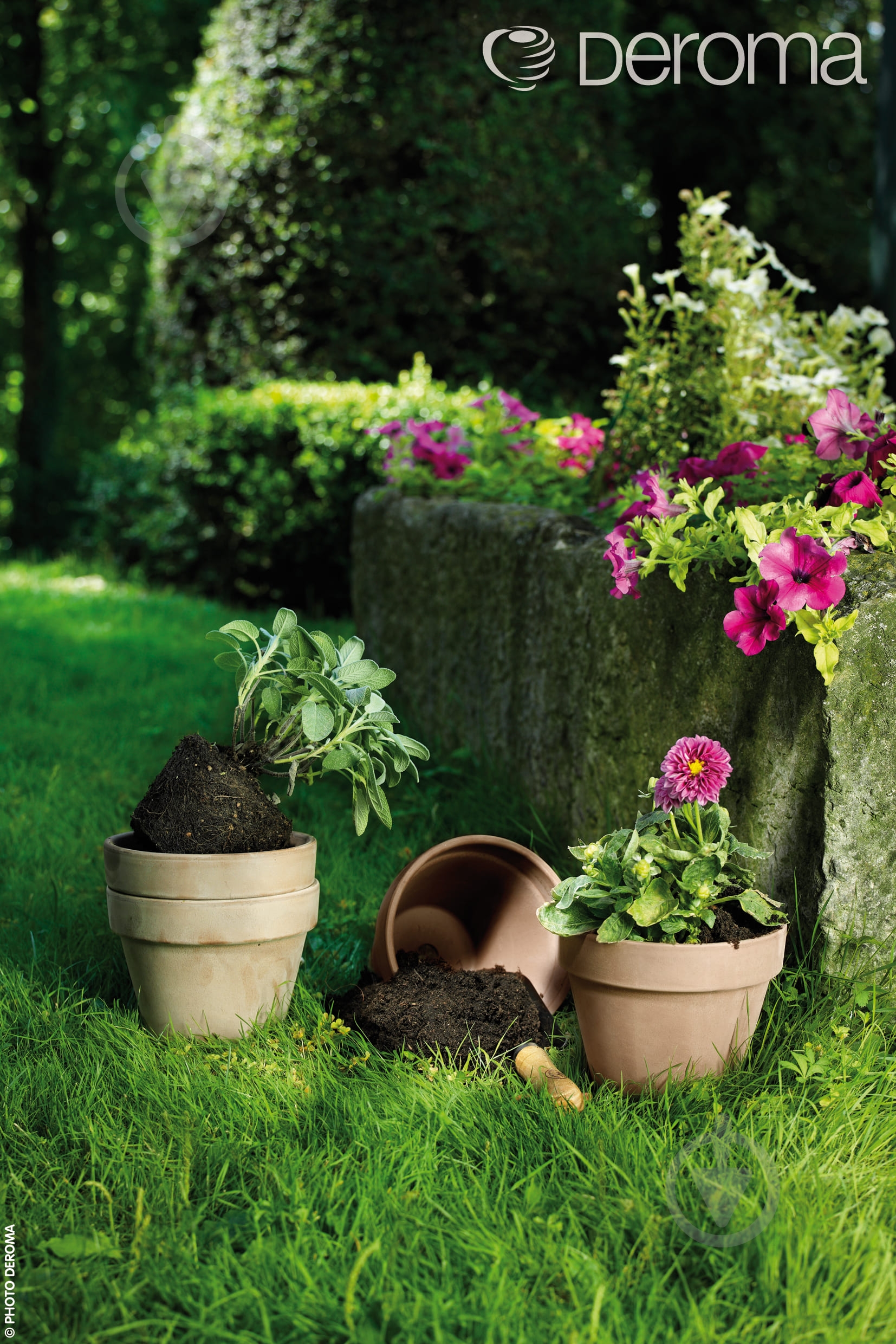 Горщик кераміка Гладкий 23х20х4,3 см круглий мокко 4,3 л DEROMA - фото 2