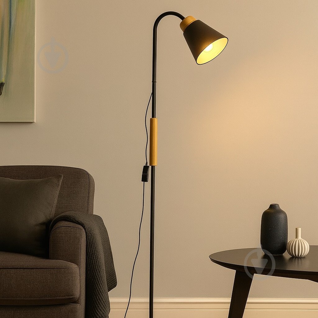 Торшер Berger Торшер 1060-FL-1 Black 1xE27х40W,L21xH150см алюміній/пластик, чорний, Berger 40 Вт E27 черный 1060-FL-1 Black - фото 2 Торшер Berger Торшер 1060-FL-1 Black 1xE27х40W,L21xH150см алюміній/пластик, чорний, Berger 40 Вт E27 черный 1060-FL-1 Black - фото 2