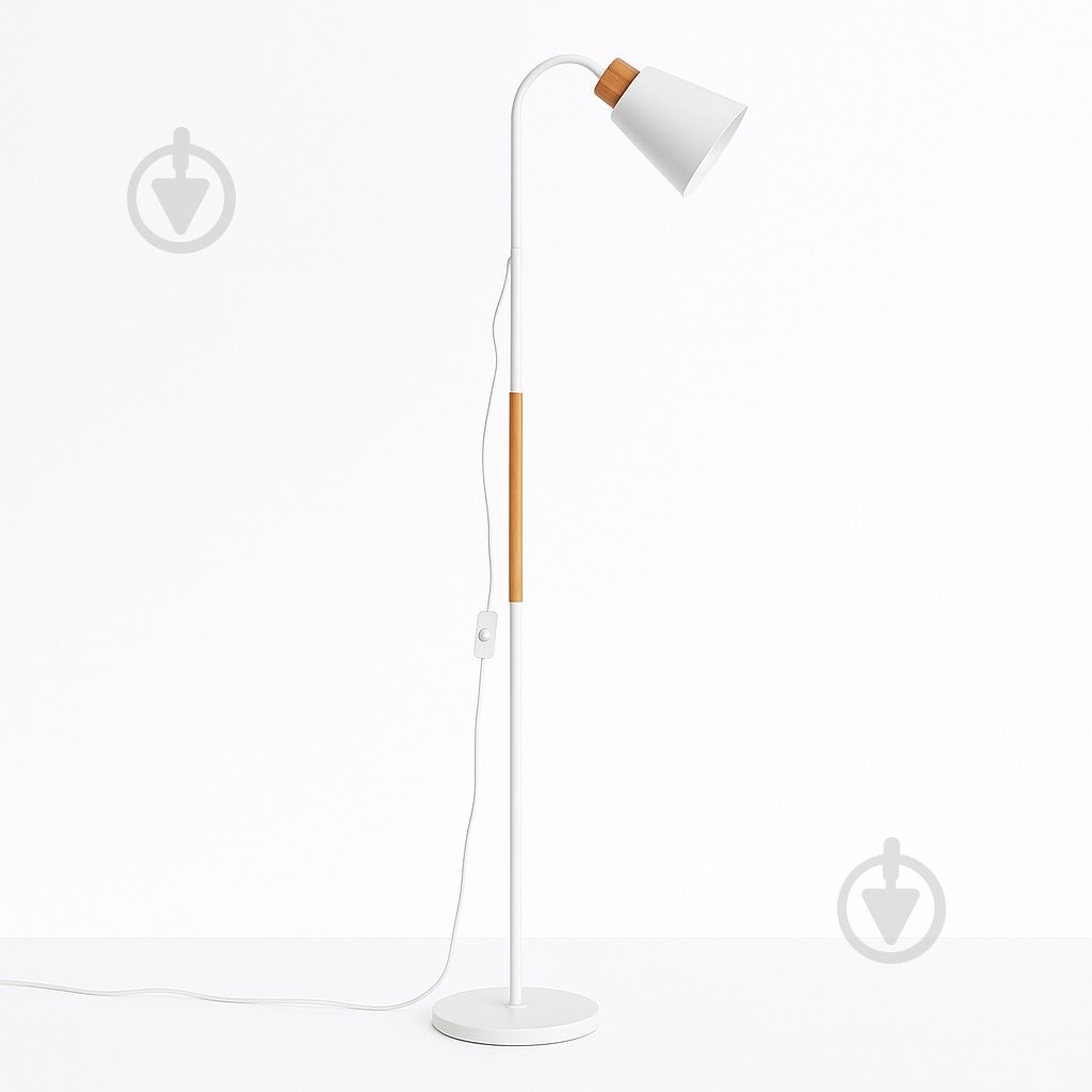 Торшер Berger 40 Вт E27 білий 1060-FL-1 White - фото 1 Торшер Berger 40 Вт E27 білий 1060-FL-1 White - фото 1