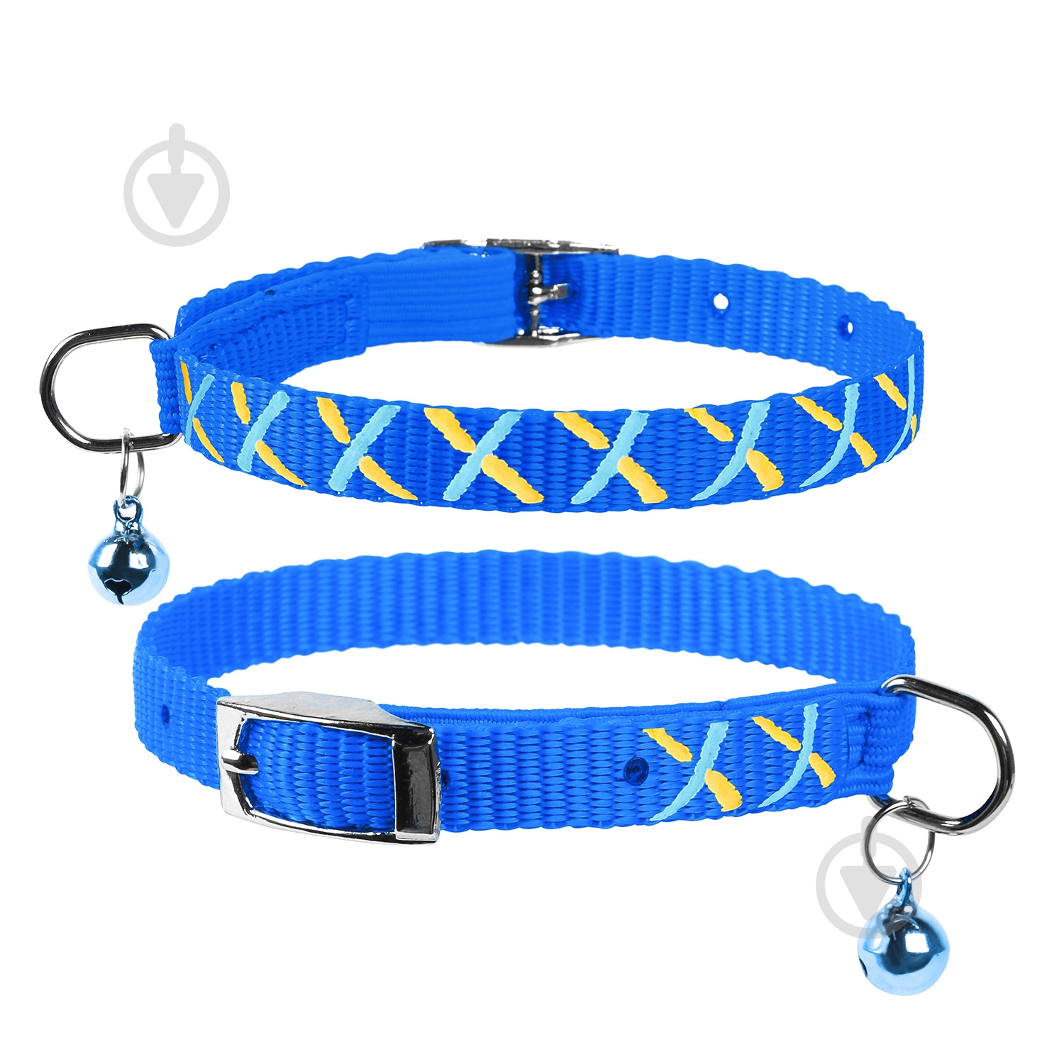 Ошейник Dog Extreme нейлон Орнамент 1х22-30 см голубой - фото 1