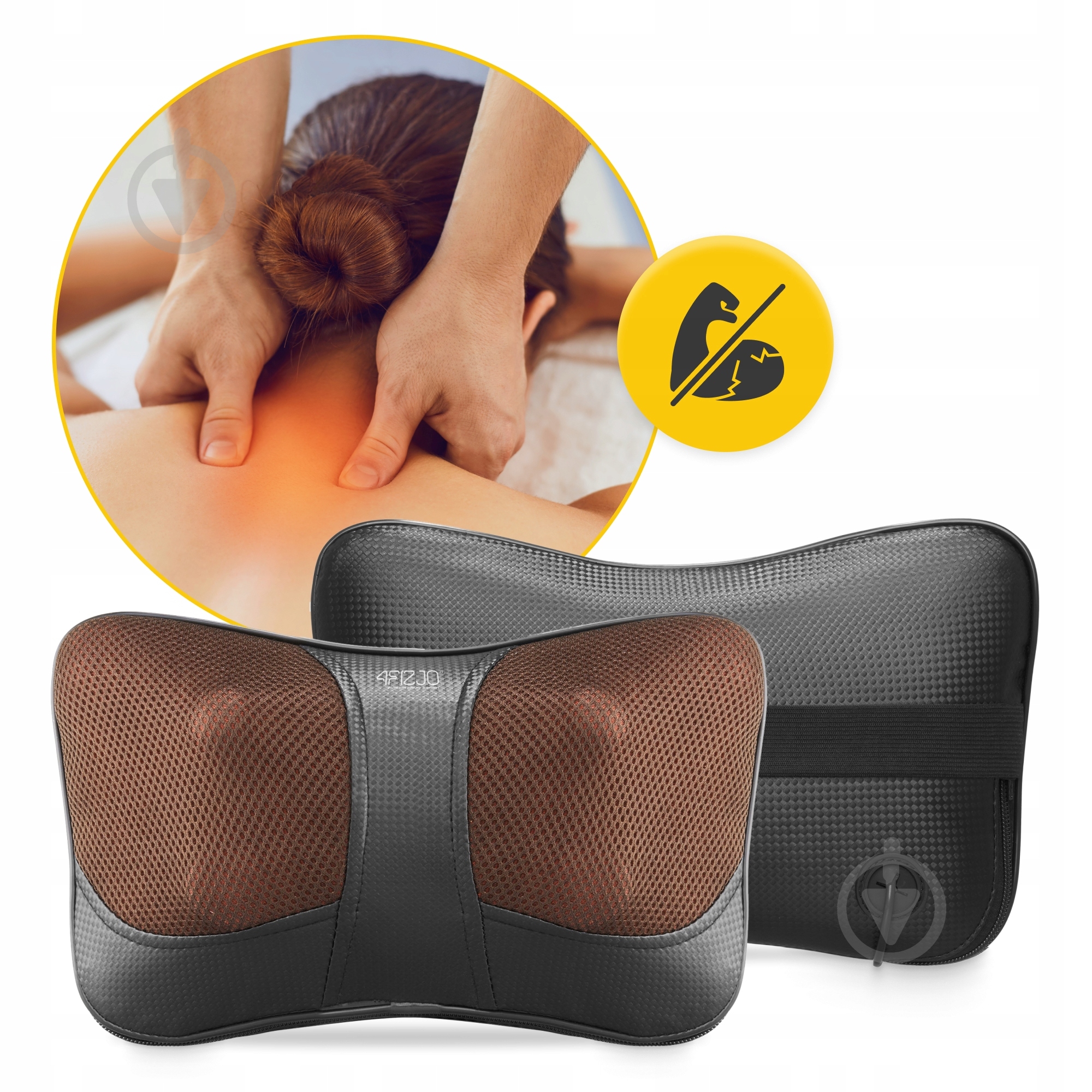 Масажна подушка 4fizjo Shiatsu Ultra+ Brown (P-5907739319180) - фото 5