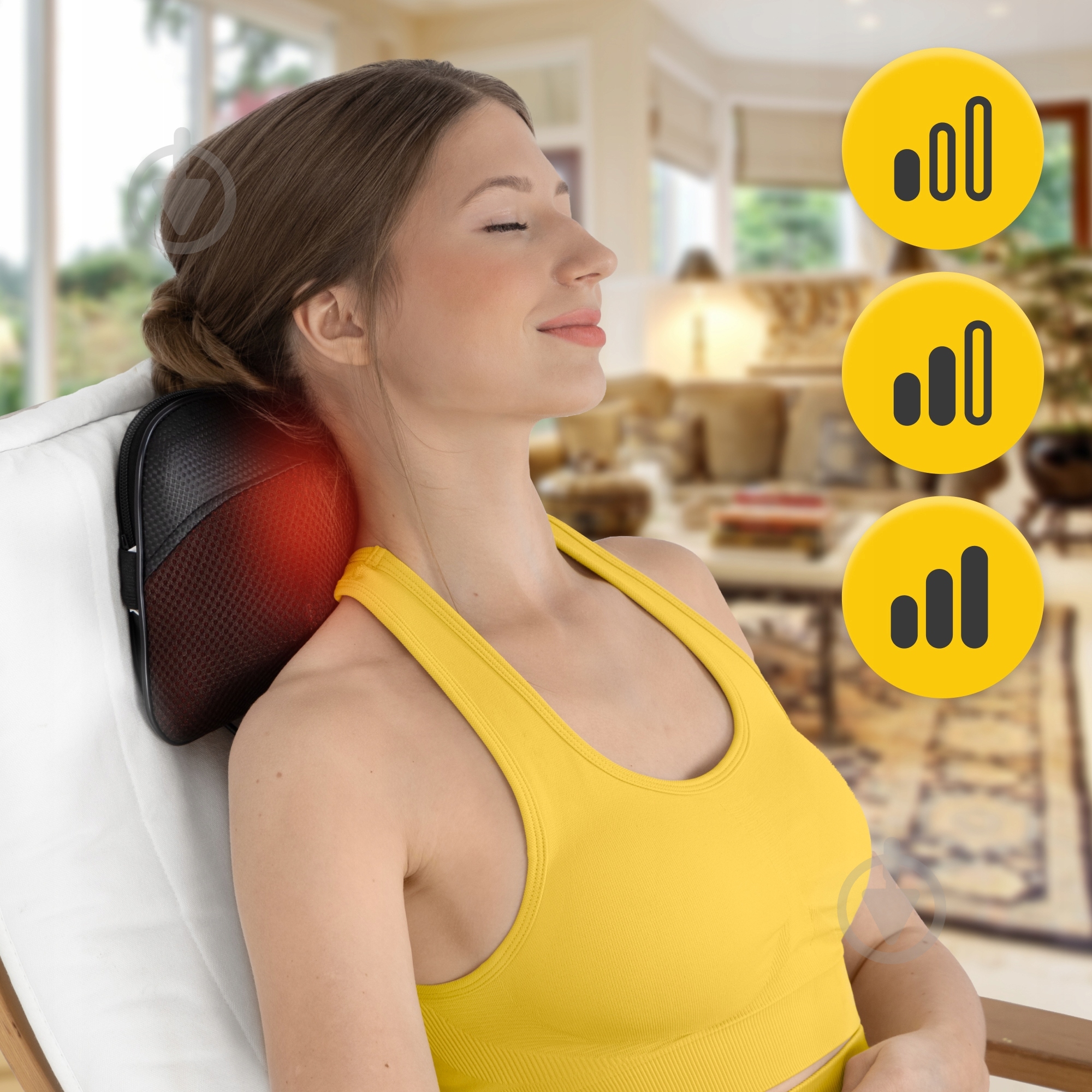 Масажна подушка 4fizjo Shiatsu Ultra+ Brown (P-5907739319180) - фото 12