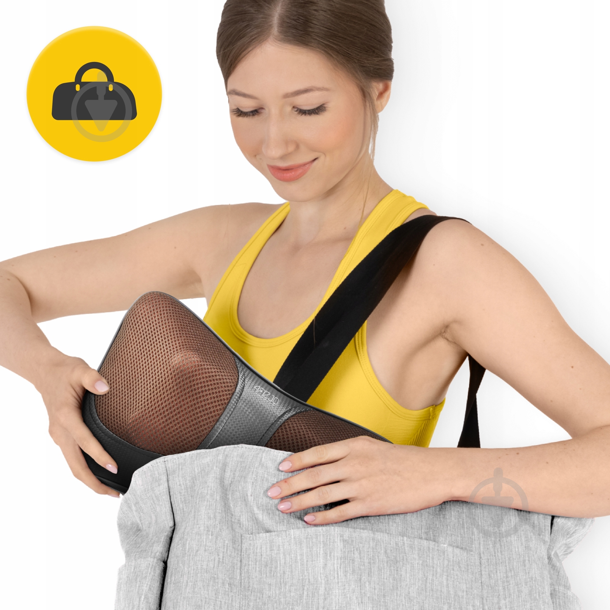 Масажна подушка 4fizjo Shiatsu Ultra+ Brown (P-5907739319180) - фото 2