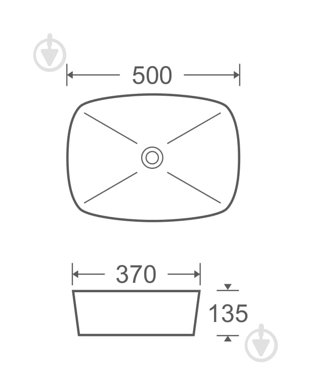 Умывальник Mixxen Montana белый-мрамор 50x37x13,5см MXWE0825CU - фото 2 Умывальник Mixxen Montana белый-мрамор 50x37x13,5см MXWE0825CU - фото 2