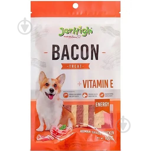Лакомство JerHigh палочки со вкусом бекона + витамин E 100 г - фото 1 Лакомство JerHigh палочки со вкусом бекона + витамин E 100 г - фото 1