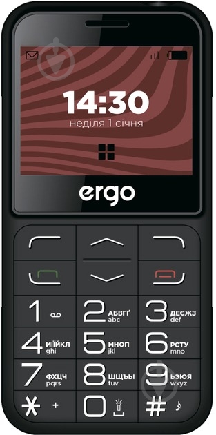 Мобильный телефон Ergo R231 Dual Sim black R231 Dual Sim (black) - фото 2