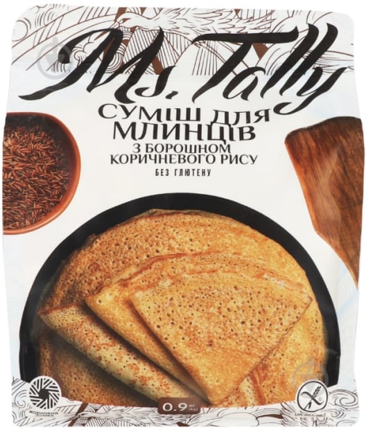 Смесь Ms.Tally для блинов с мукой коричневого риса 900 г - фото 1 Смесь Ms.Tally для блинов с мукой коричневого риса 900 г - фото 1