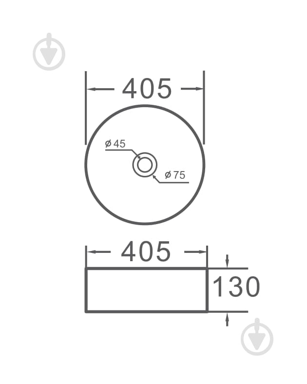 Умивальник Mixxen Toscana білий 40,5x40,5x13см MXWE0827 - фото 2