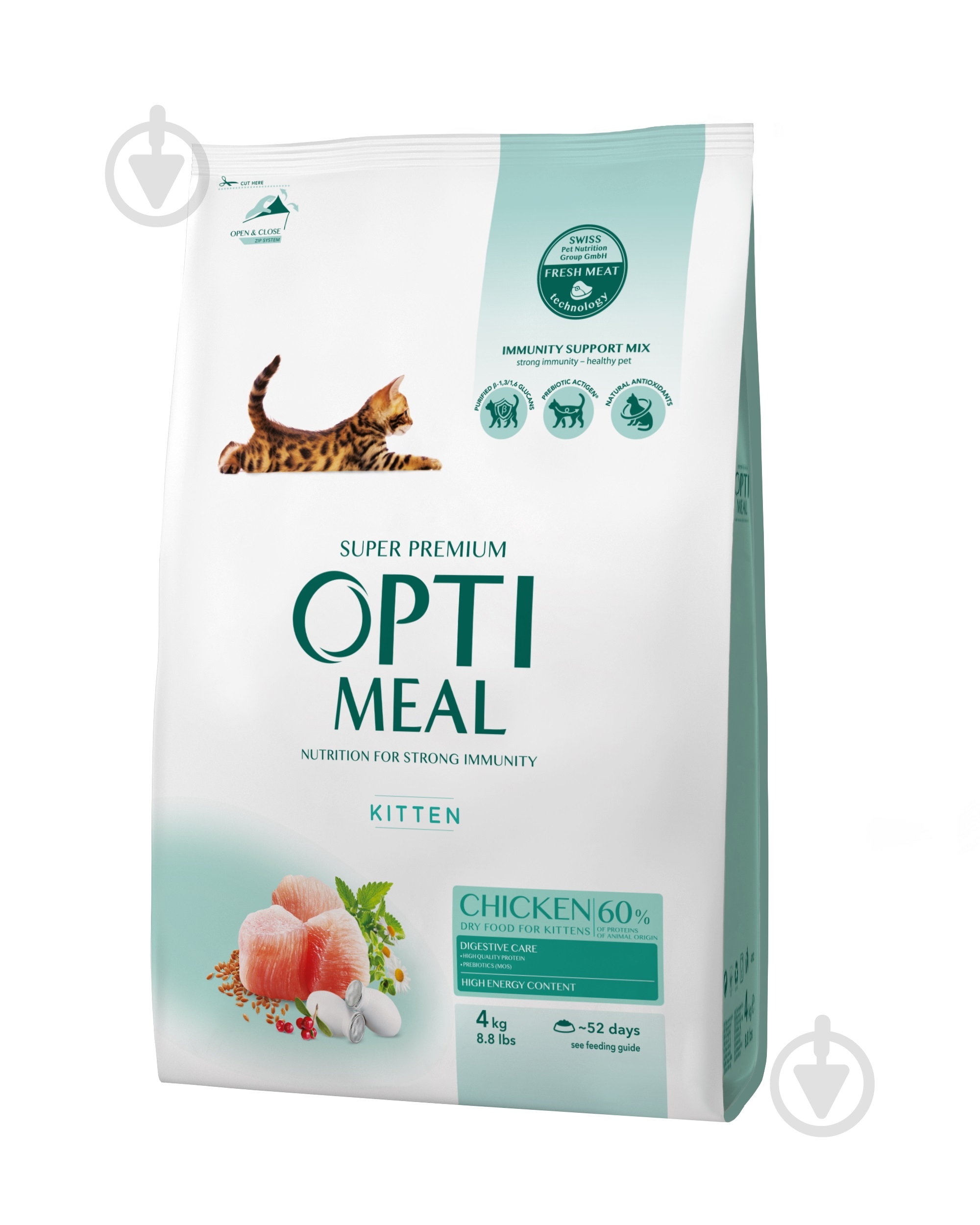 Корм Optimeal Kitten курица 4 кг - фото 1