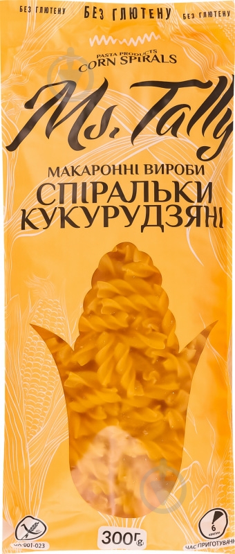 Макарони Ms.Tally Спiральки кукурудзянi 300 г - фото 1