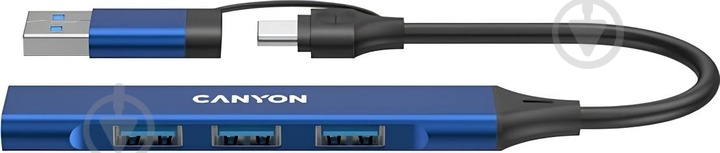 USB-хаб Canyon DS-02 4in1 USB-A/C Blue (CNS-TDS02BL) - фото 4