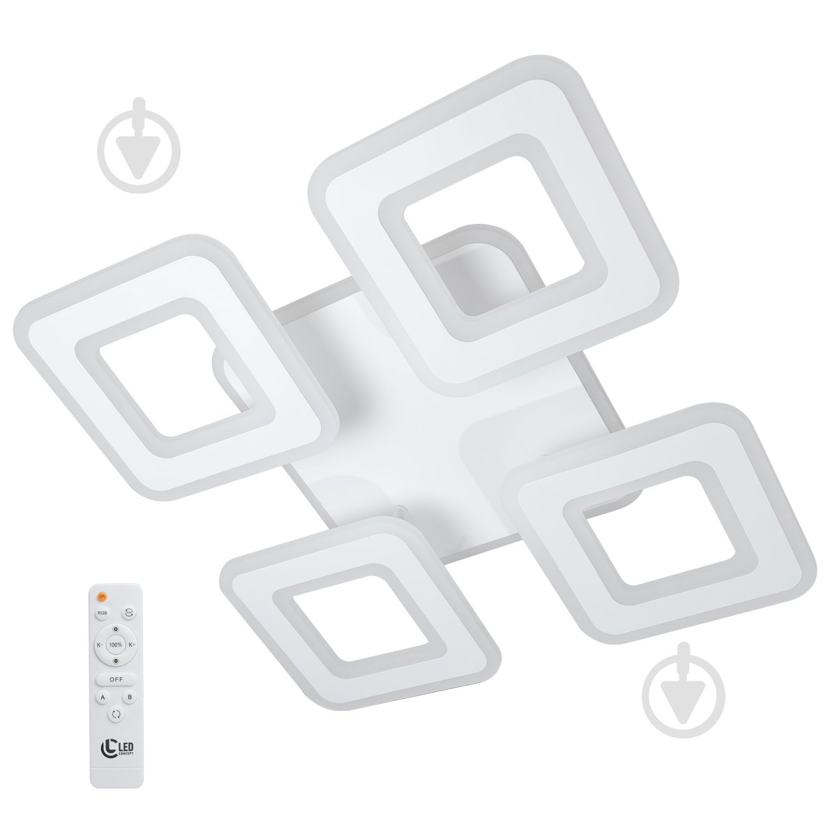 Люстра світлодіодна LED CONCEPT Killiney LED S 4 4x110 Вт білий - фото 1 Люстра світлодіодна LED CONCEPT Killiney LED S 4 4x110 Вт білий - фото 1