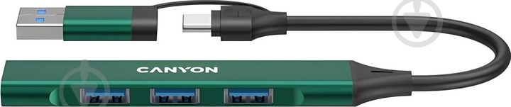 USB-хаб Canyon DS-02 4in1 USB-A/C Green (CNS-TDS02GR) - фото 4