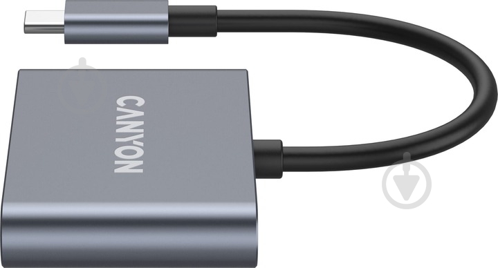 USB-хаб Canyon DS-3 3in1 USB-C Dark Grey (CNS-TDS3) - фото 2 USB-хаб Canyon DS-3 3in1 USB-C Dark Grey (CNS-TDS3) - фото 2