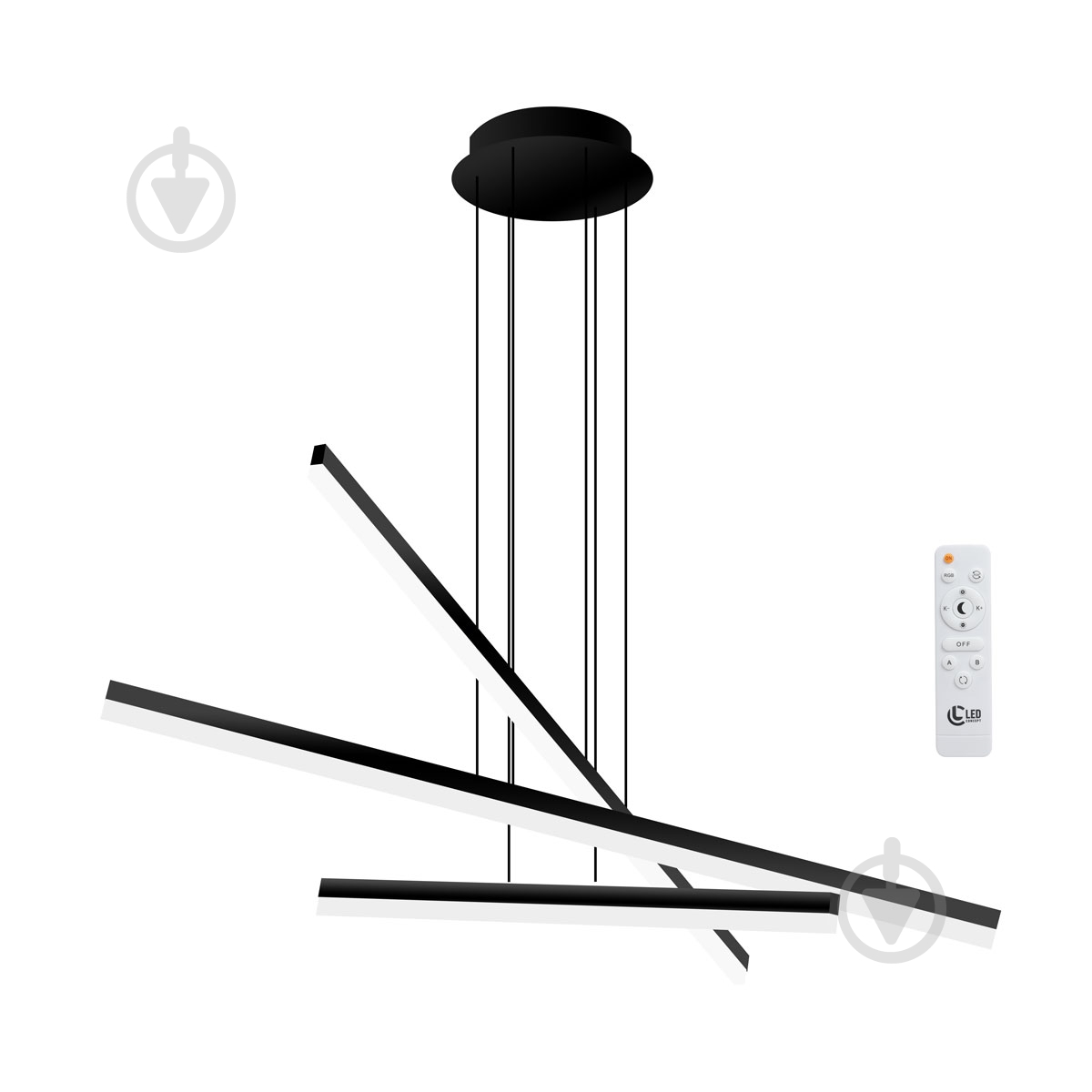 Люстра подвесная LED CONCEPT Bray LED 3 3x85 Вт черный - фото 1