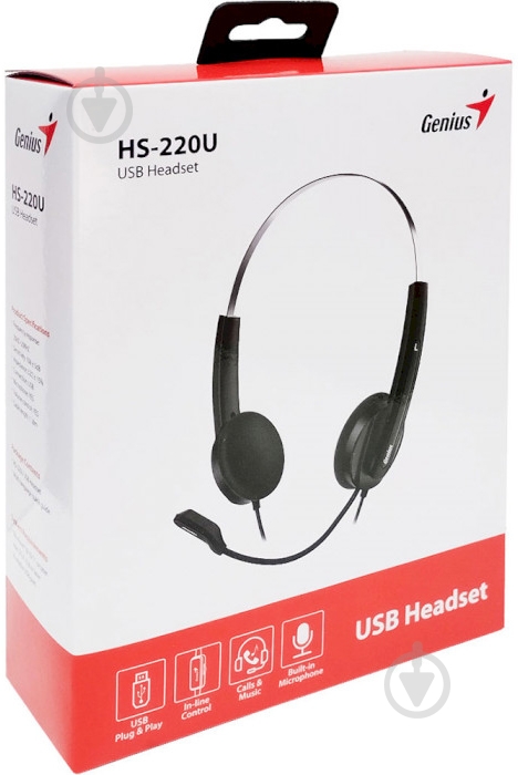 Гарнитура Genius HS-220U black (31710020400) - фото 5