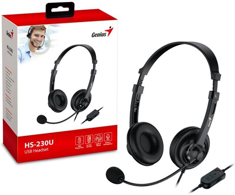 Гарнітура Genius HS-230U black (31710021400) - фото 5 Гарнітура Genius HS-230U black (31710021400) - фото 5