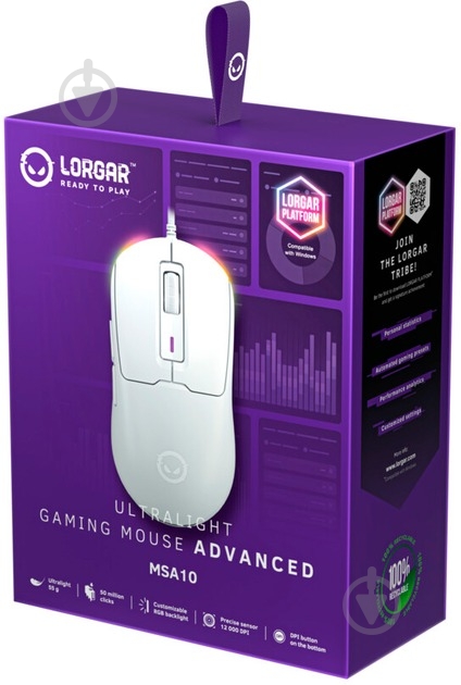 Мышка LORGAR MSA10 Ultralight Wired Gaming USB white (LRG-MSA10-WH) - фото 11 Мышка LORGAR MSA10 Ultralight Wired Gaming USB white (LRG-MSA10-WH) - фото 11