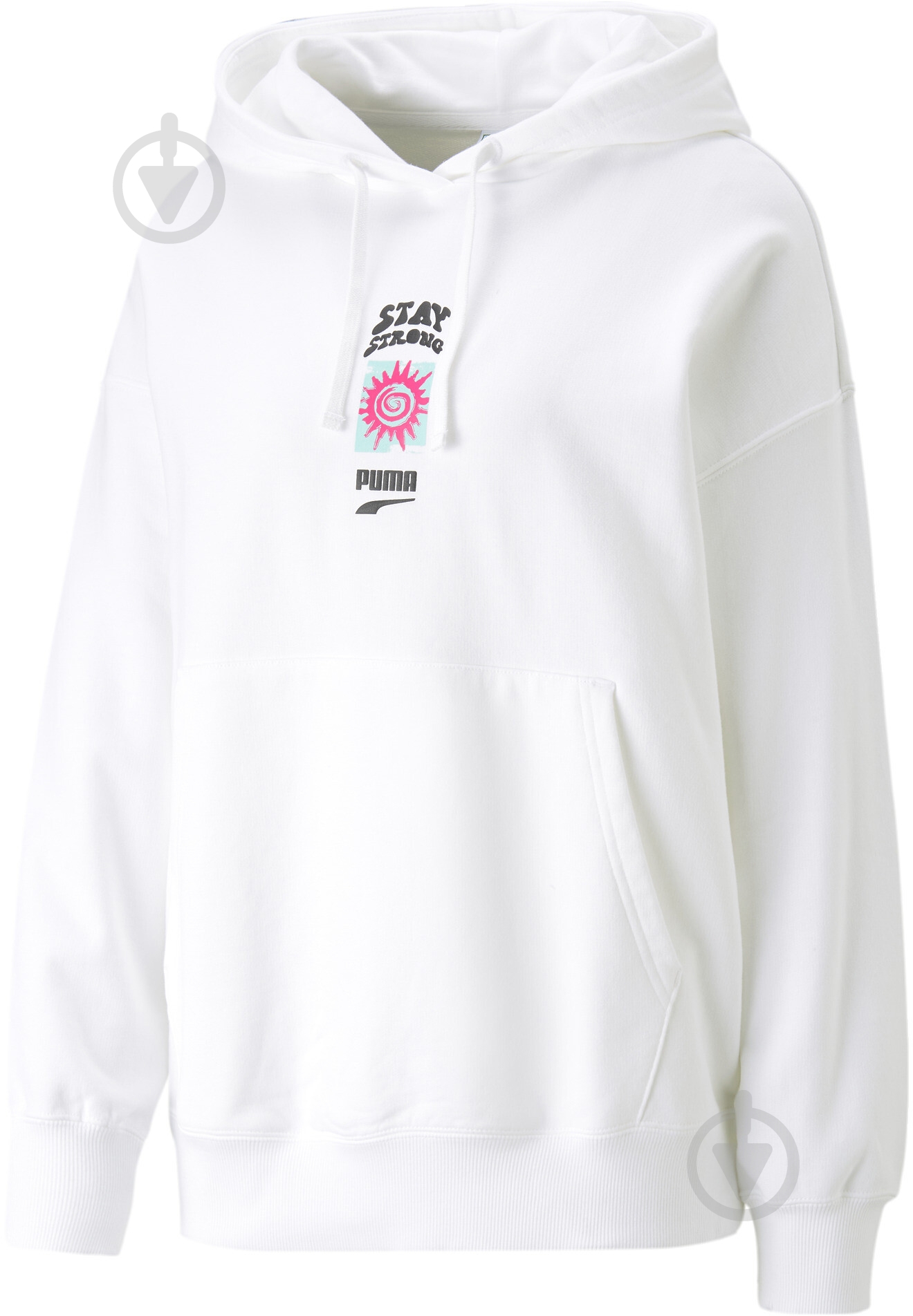 Джемпер Puma DOWNTOWN OVERSIZED GRAPHIC HOODIE TR 53836302 р.L білий - фото 1 Джемпер Puma DOWNTOWN OVERSIZED GRAPHIC HOODIE TR 53836302 р.L білий - фото 1