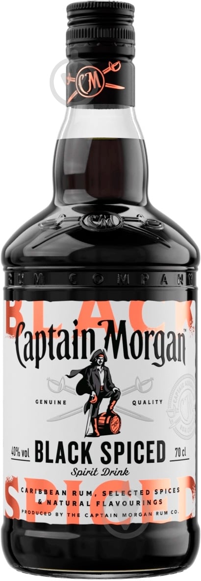 Напиток ромовый Captain Morgan Spiced Black 0,7 л - фото 1 Напиток ромовый Captain Morgan Spiced Black 0,7 л - фото 1