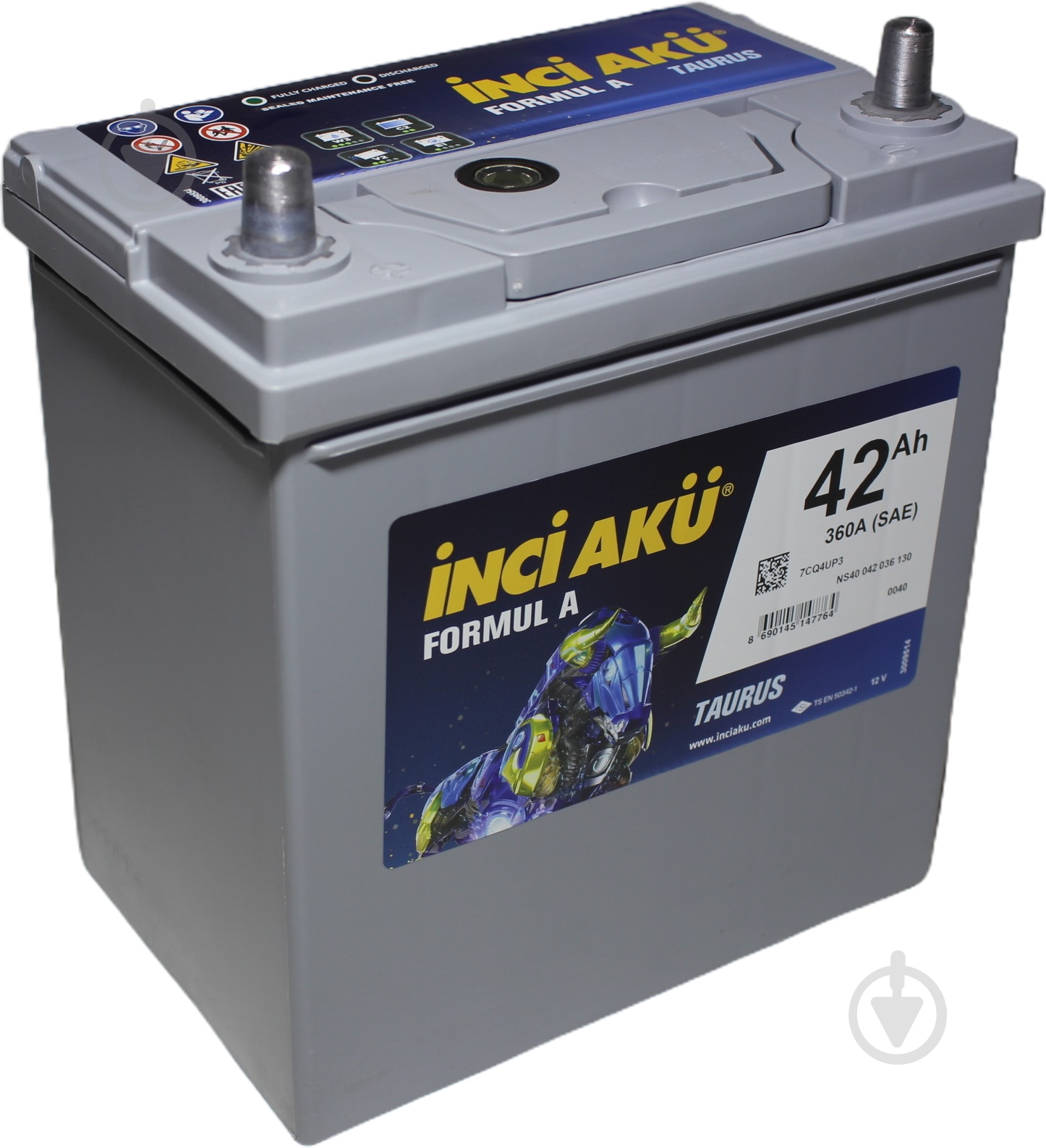Акумулятор автомобільний INCI Formula Asia (Taurus) 42Ah 360A 12V NS40 042 036 130 «+» ліворуч (NS40 042 036 130) - фото 1 Акумулятор автомобільний INCI Formula Asia (Taurus) 42Ah 360A 12V NS40 042 036 130 «+» ліворуч (NS40 042 036 130) - фото 1