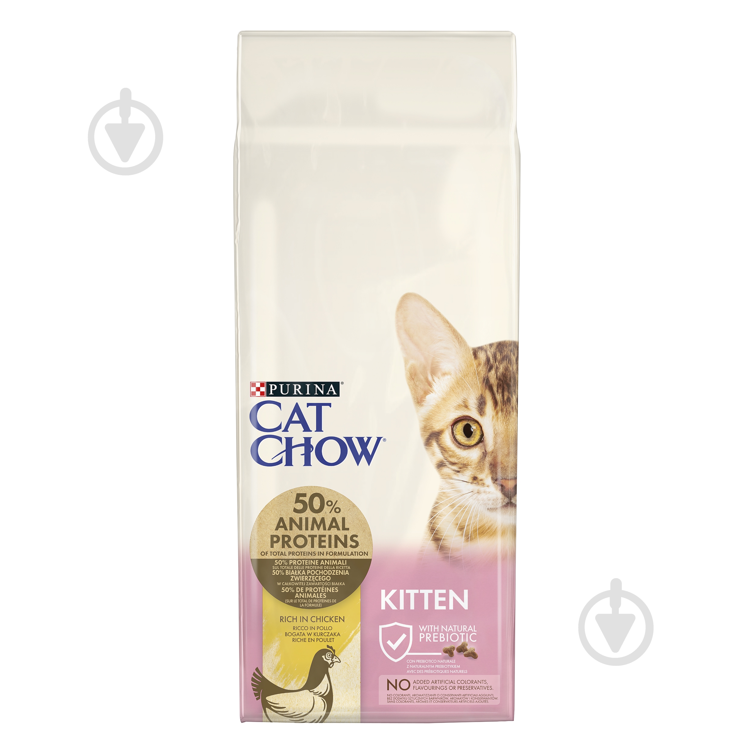 Корм сухий для кошенят Cat Chow Kitten курка 15 кг - фото 1