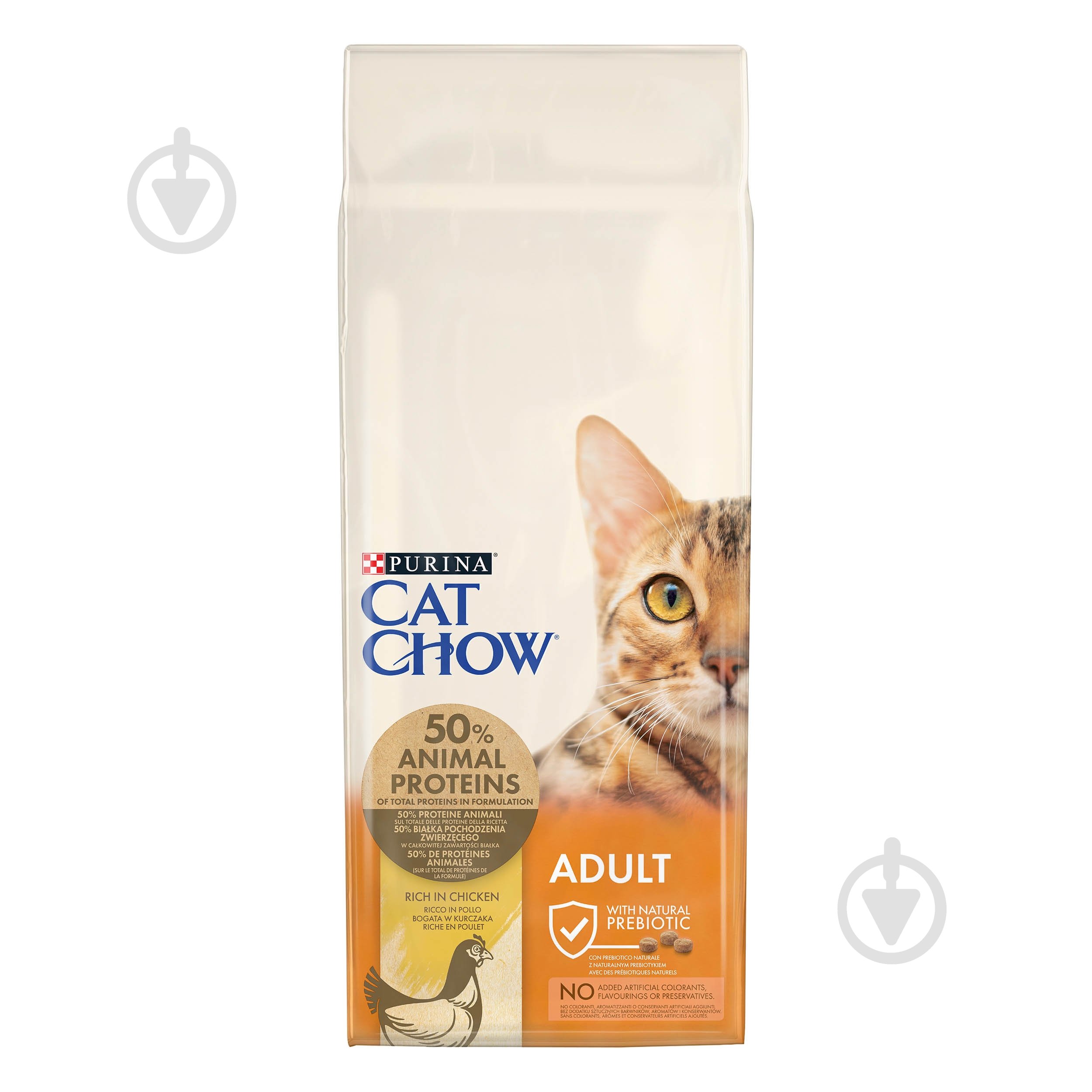 Корм сухой для котов Cat Chow by Purina Adult с курицей 15 кг - фото 1 Корм сухой для котов Cat Chow by Purina Adult с курицей 15 кг - фото 1