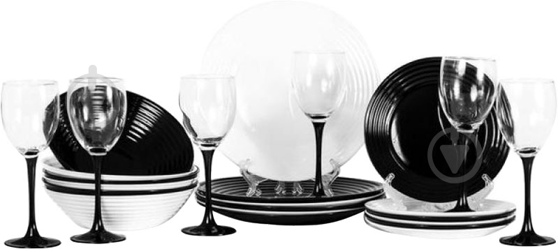 Сервиз столовый Luminarc Harena Black&White 24 предмета N2243 - фото 1