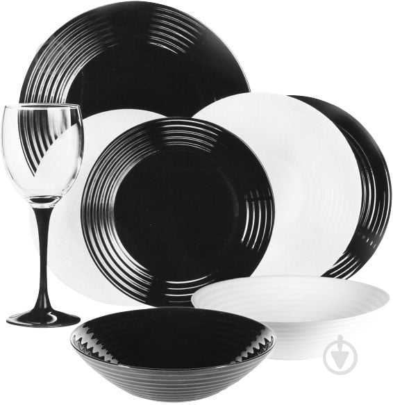 Сервиз столовый Luminarc Harena Black&White 24 предмета N2243 - фото 2