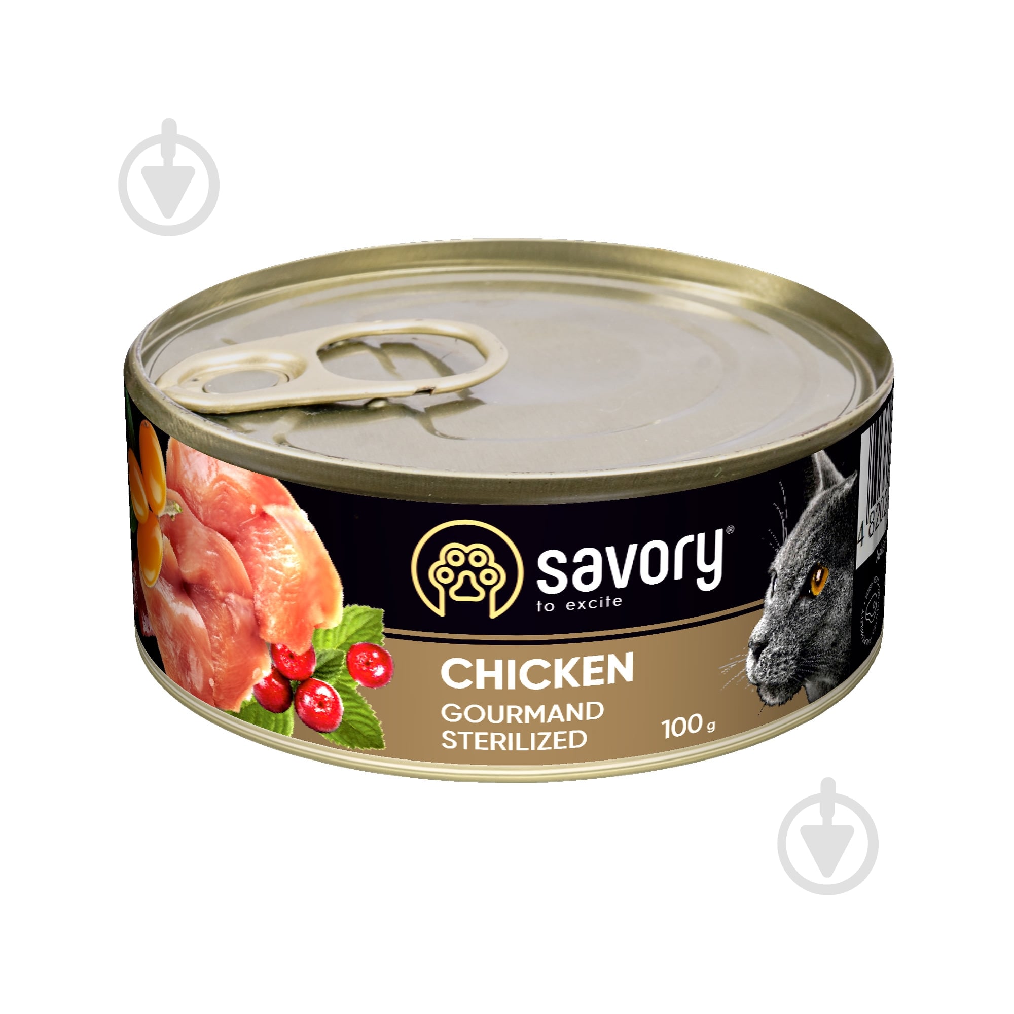 Консерва для стерилізованих котів Savory курка 100 г - фото 1