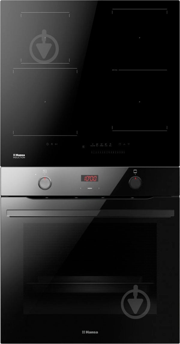 Комплект вбудовуваної техніки Hansa поверхня індукційна BHI676062 + духова шафа BOESS694097 - фото 1