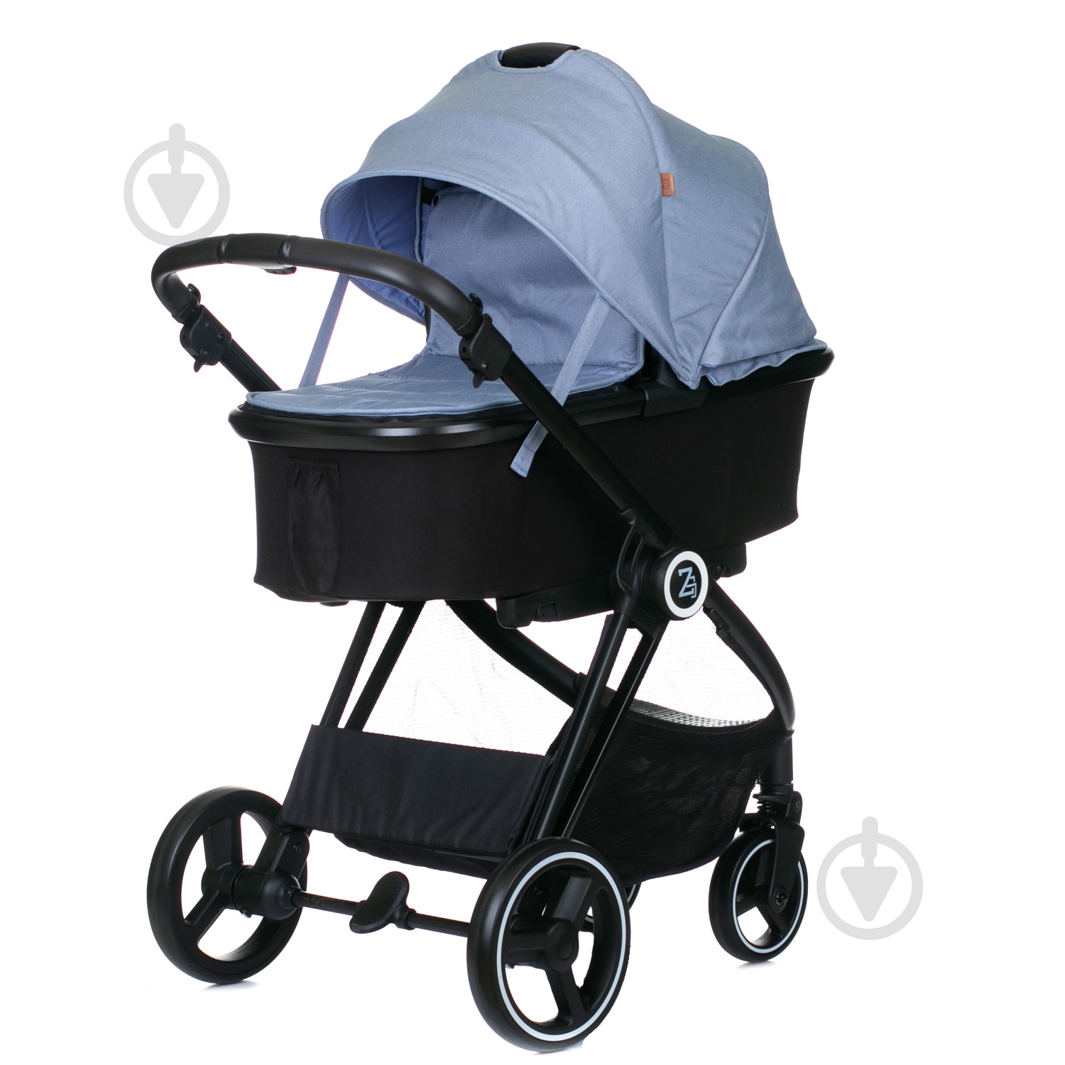 Коляска Babyzz 2 в 1 В102 голубая - фото 1 Коляска Babyzz 2 в 1 В102 голубая - фото 1