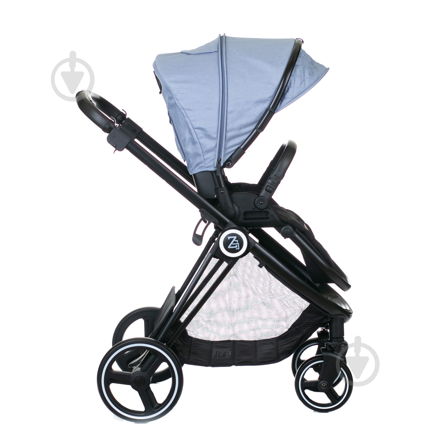 Коляска Babyzz 2 в 1 В102 голубая - фото 4 Коляска Babyzz 2 в 1 В102 голубая - фото 4
