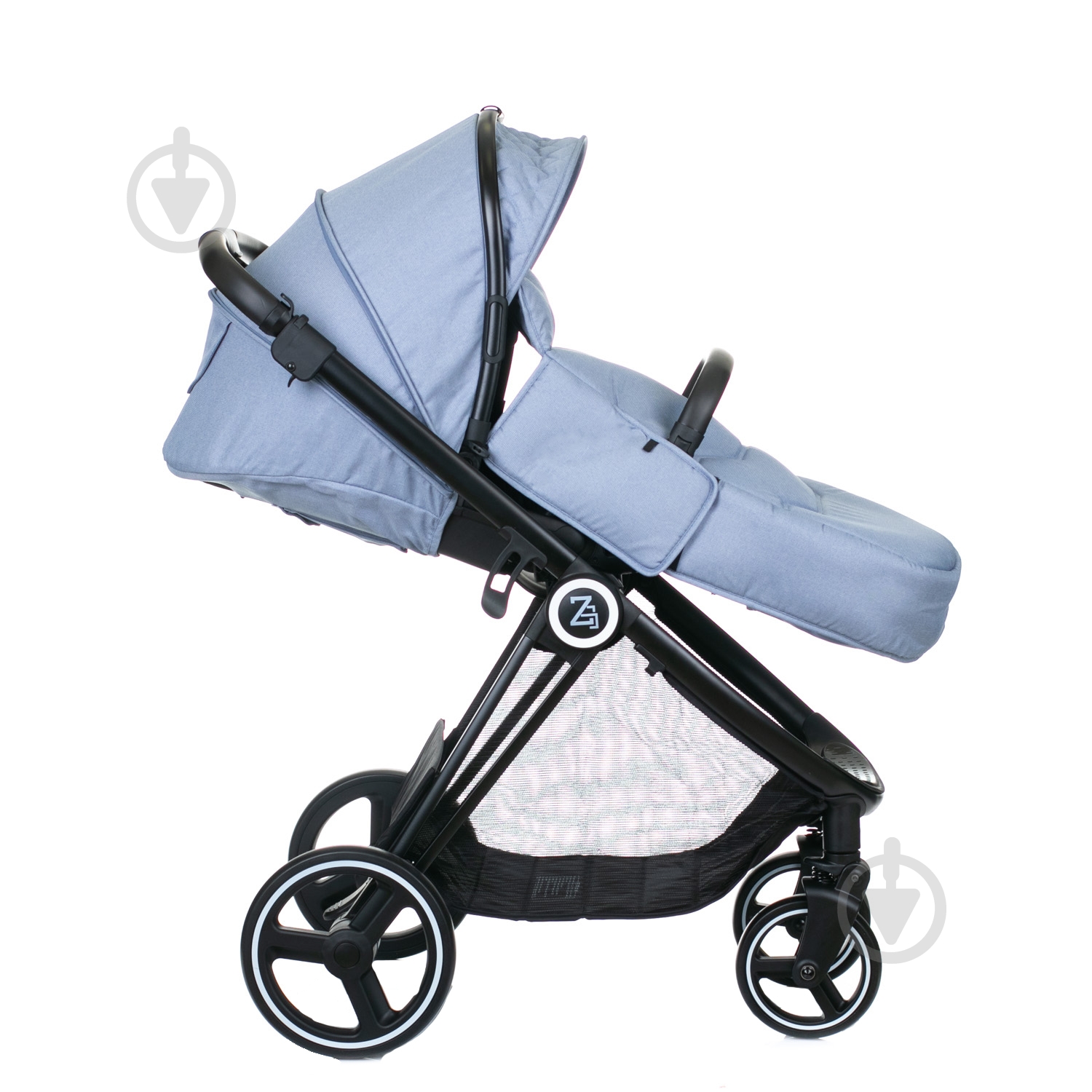 Коляска Babyzz 2 в 1 В102 голубая - фото 5 Коляска Babyzz 2 в 1 В102 голубая - фото 5