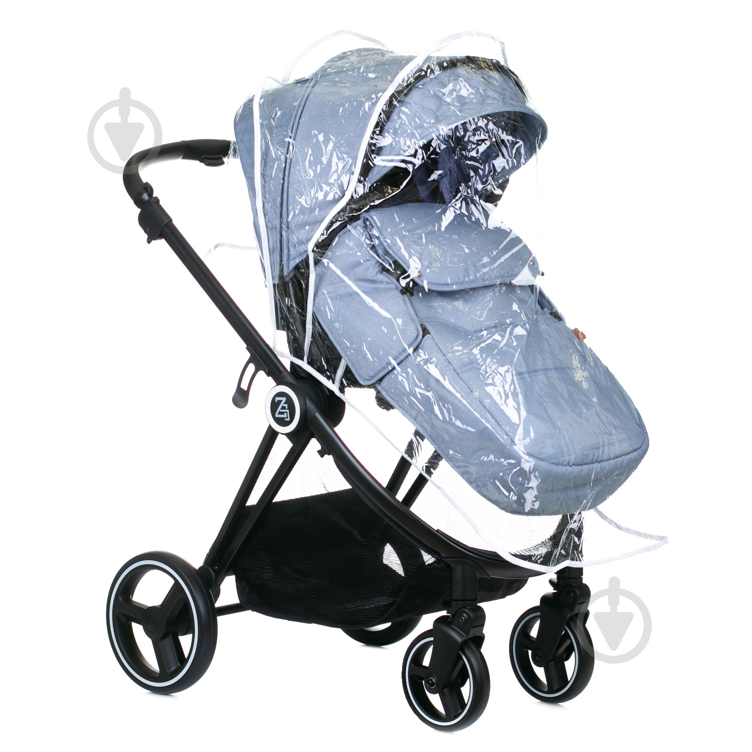 Коляска Babyzz 2 в 1 В102 голубая - фото 6 Коляска Babyzz 2 в 1 В102 голубая - фото 6