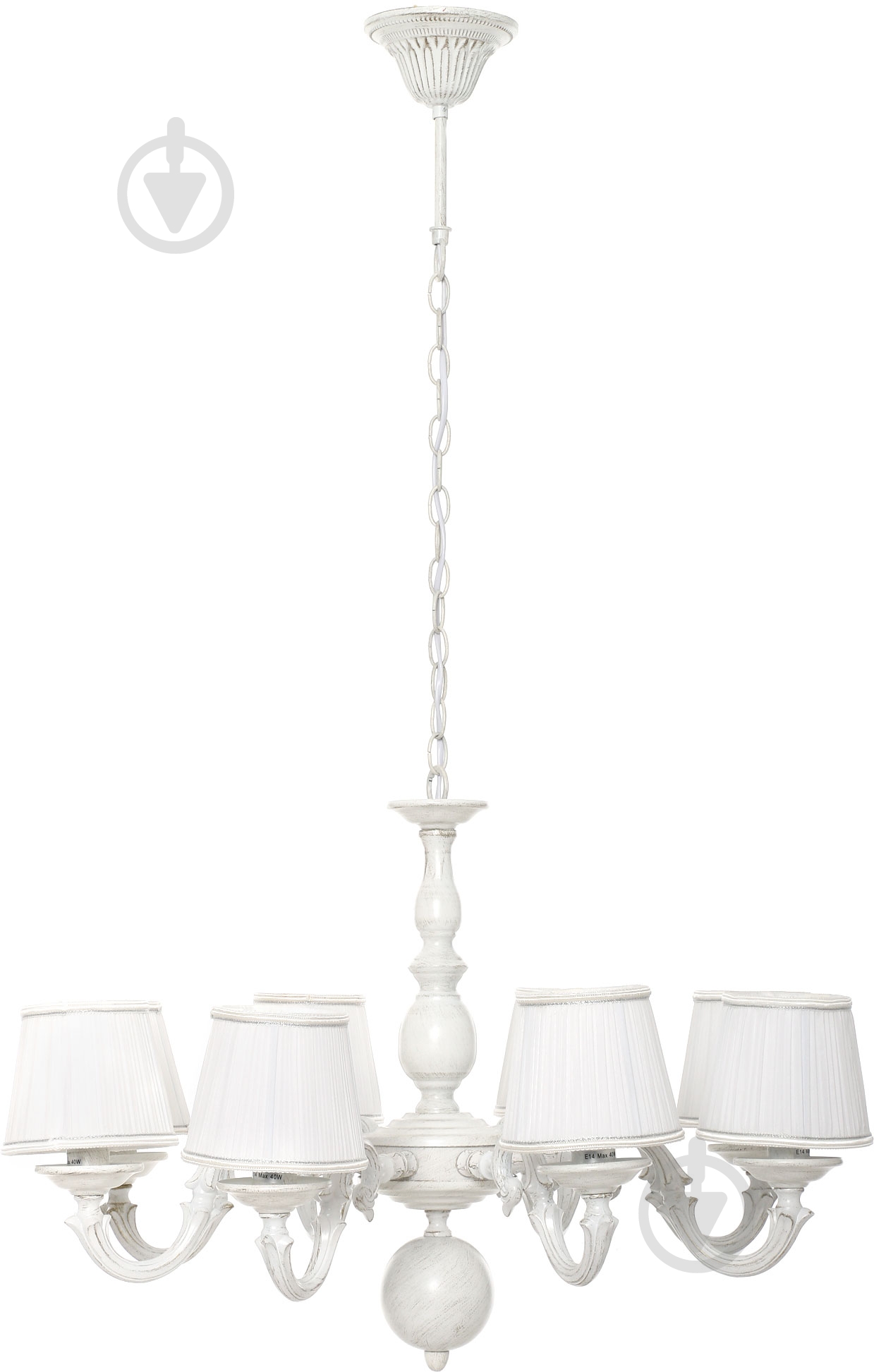 Люстра подвесная Интеркласс НСБ 06-8хХХ-337 8xE14 белый Н9446-1 - фото 2 Люстра подвесная Интеркласс НСБ 06-8хХХ-337 8xE14 белый Н9446-1 - фото 2