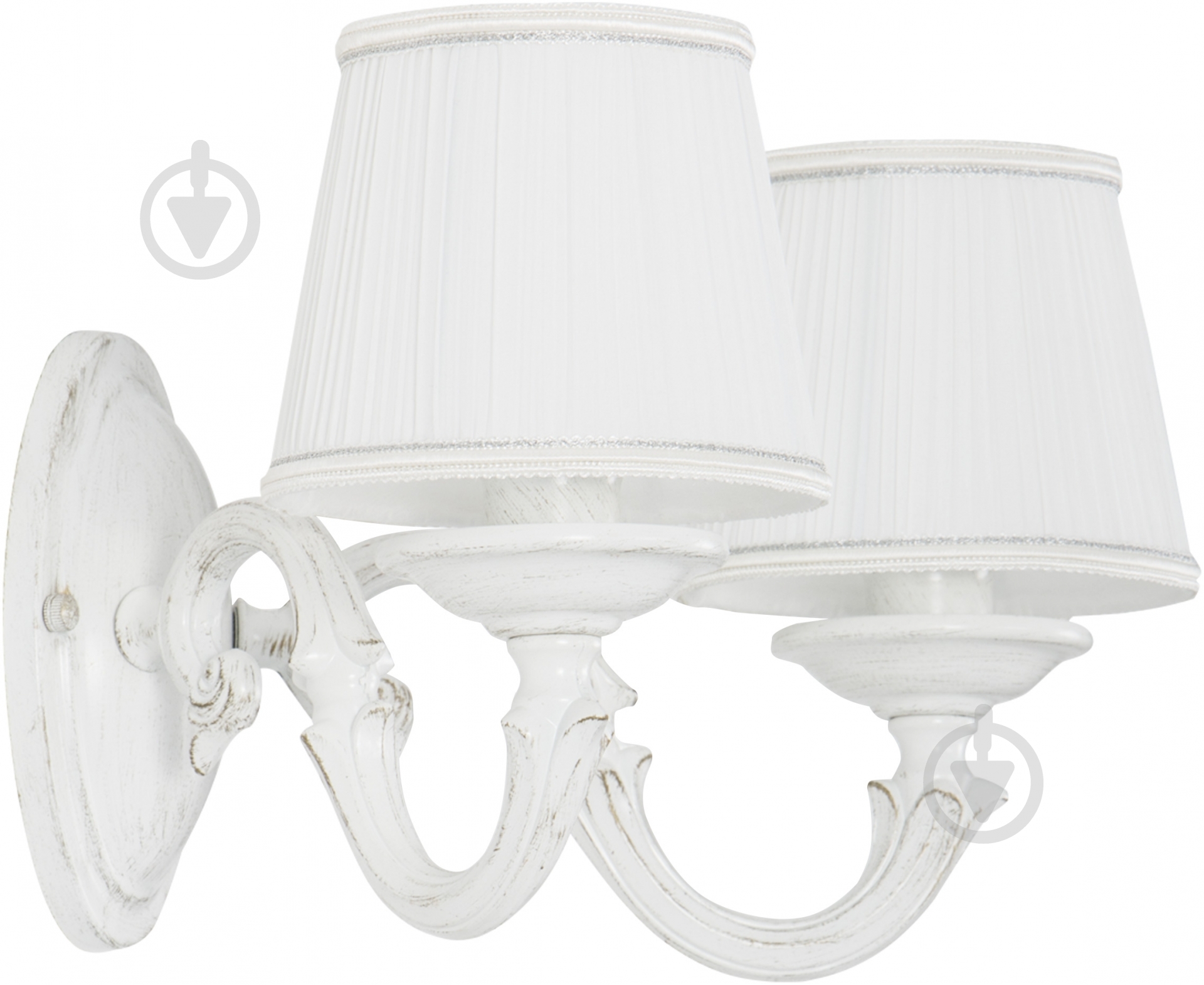 Бра Интеркласс НББ 01-2хХХ-082 2x40 Вт E14 белый W9446-2 - фото 2