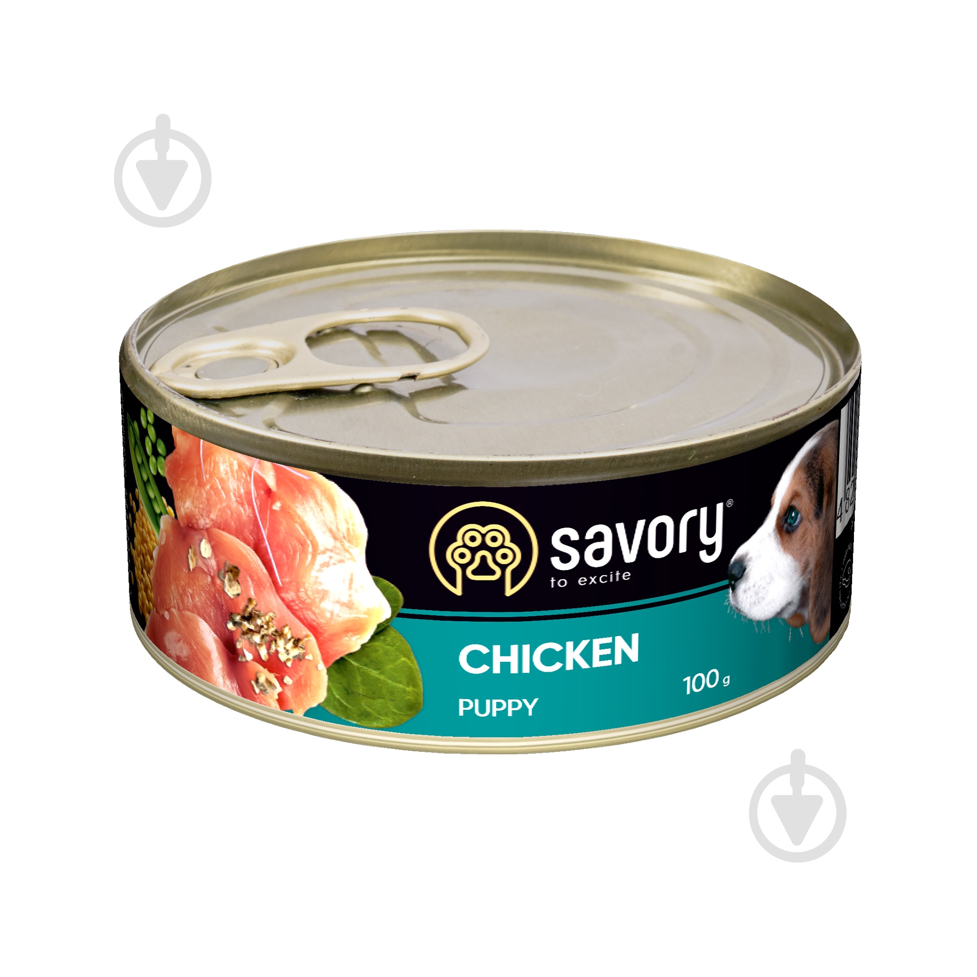 Корм вологий для цуценят для усіх порід Savory Курятина 100 г - фото 1