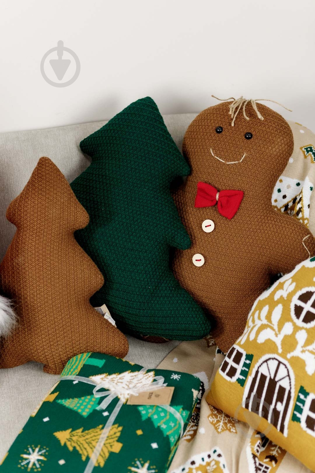 Плед в'язаний "Ялиночка" зелений 130x170 см Прованс - фото 4 Плед в'язаний "Ялиночка" зелений 130x170 см Прованс - фото 4