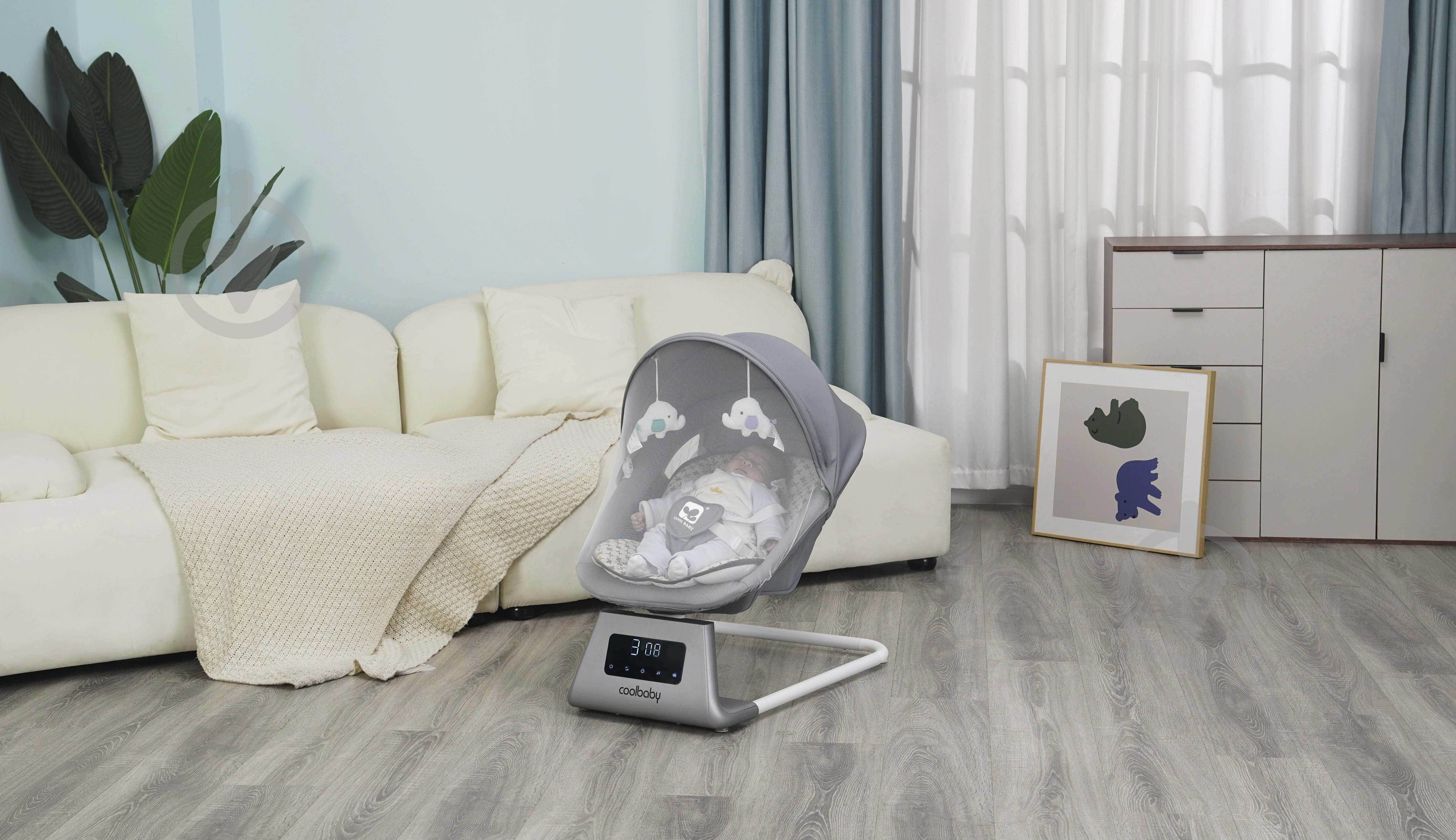 ᐉ Кресло-качалка Coolbaby с LED дисплеем KDD-RS003D • Купить в