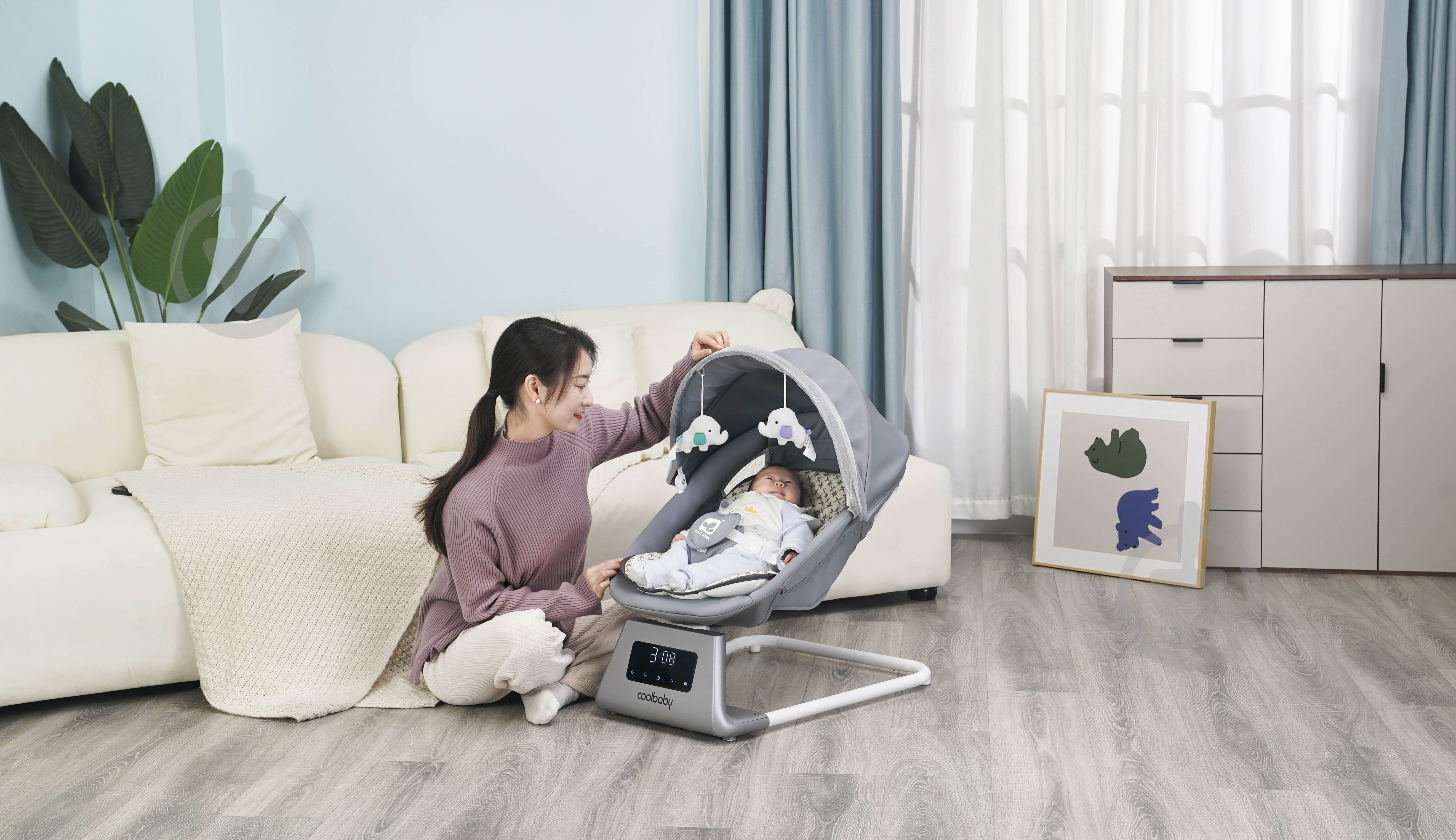 ᐉ Кресло-качалка Coolbaby с LED дисплеем KDD-RS003D • Купить в