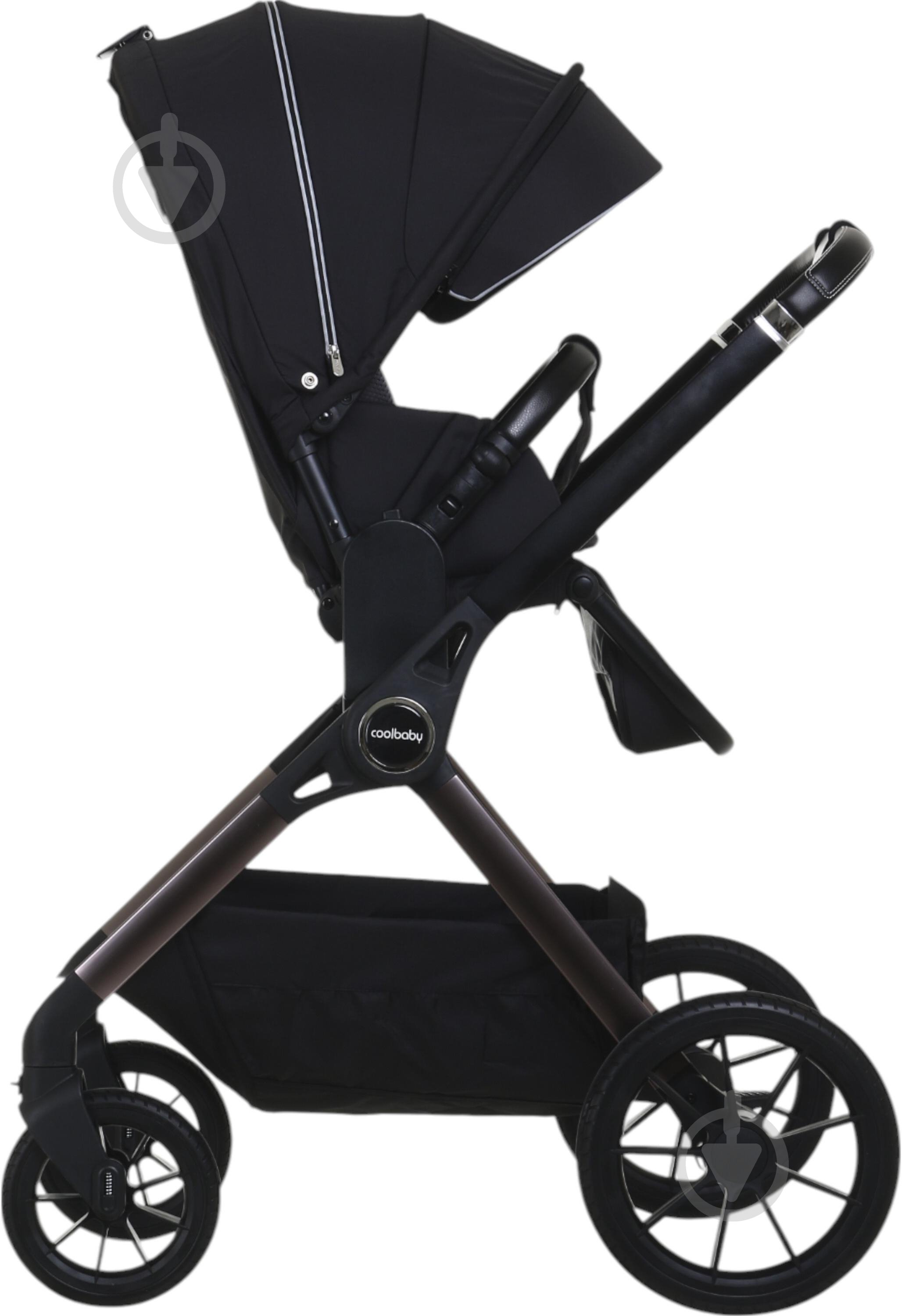 Коляска універсальна 2 в 1 Coolbaby KDD-M001 чорний - фото 9