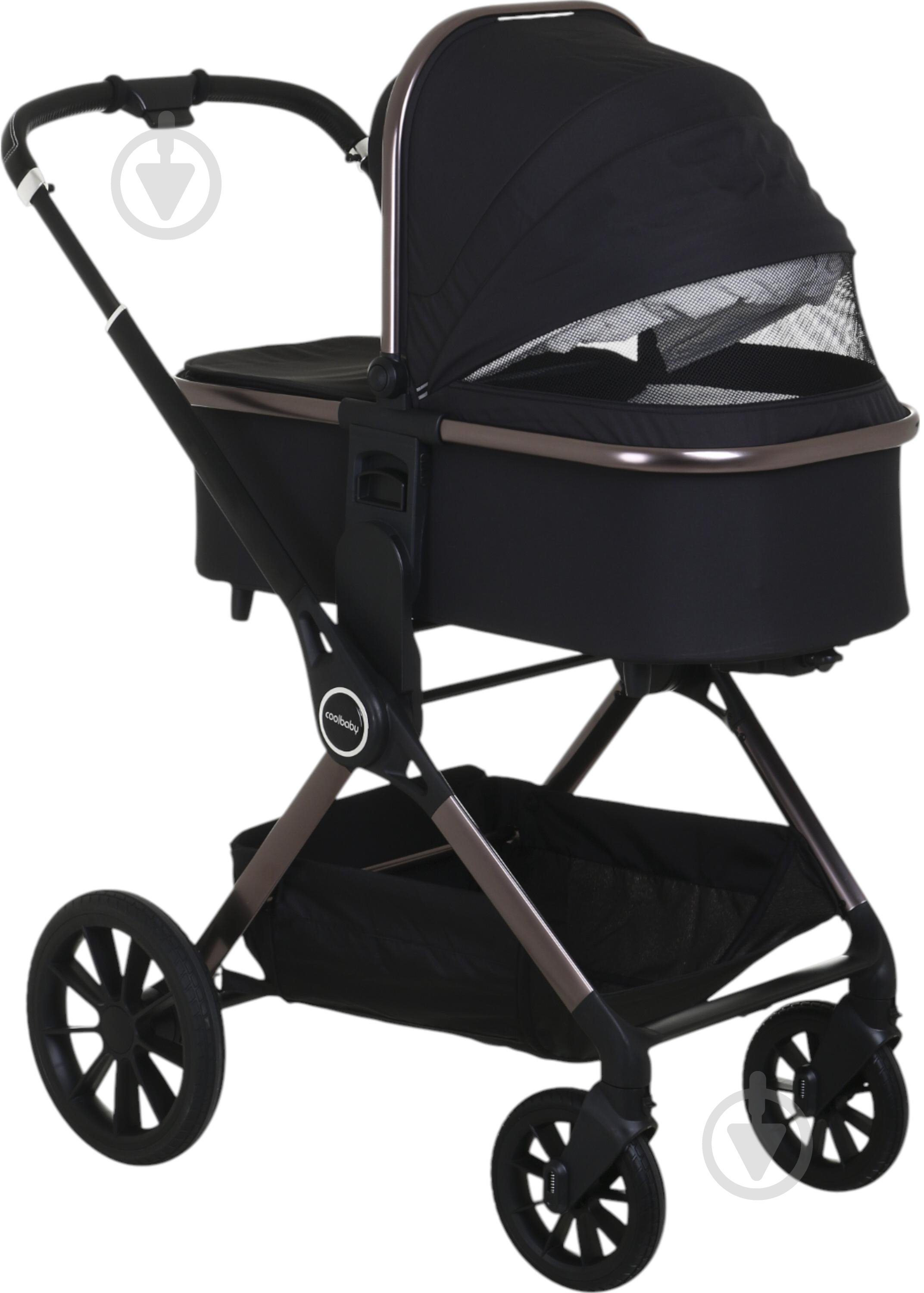 Коляска універсальна 2 в 1 Coolbaby KDD-M001 чорний - фото 4