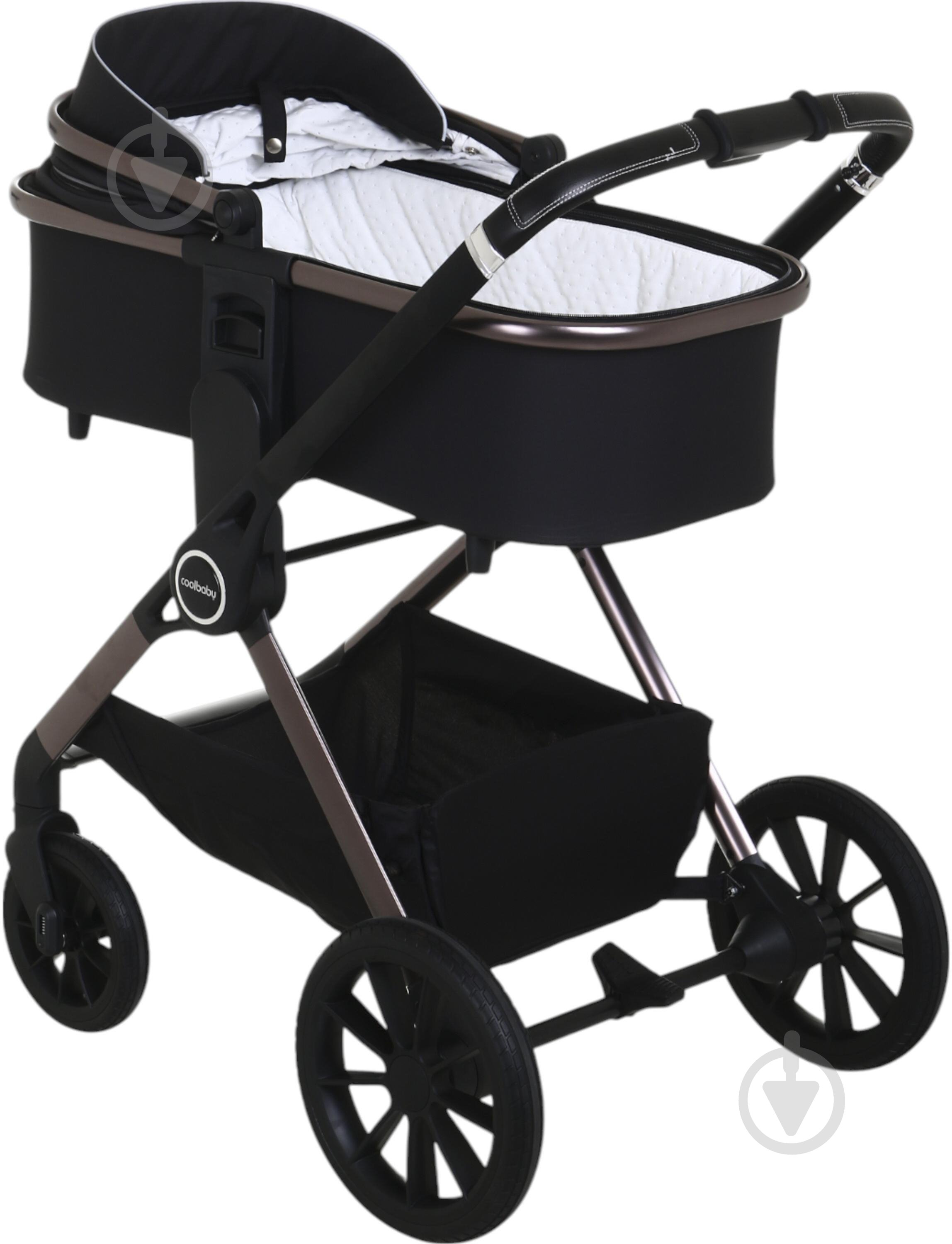 Коляска універсальна 2 в 1 Coolbaby KDD-M001 чорний - фото 11