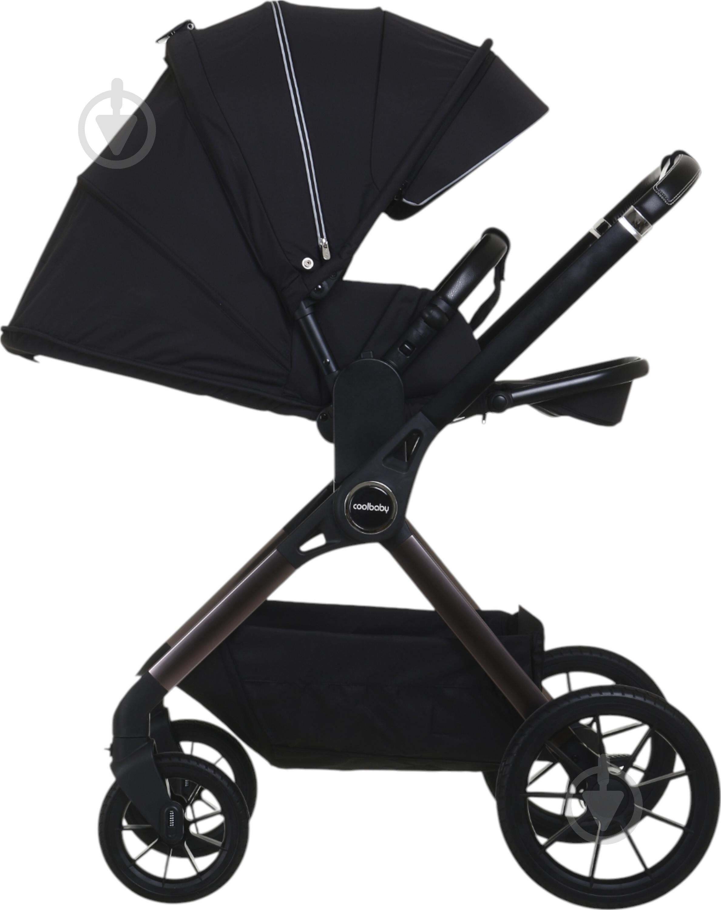 Коляска універсальна 2 в 1 Coolbaby KDD-M001 чорний - фото 10