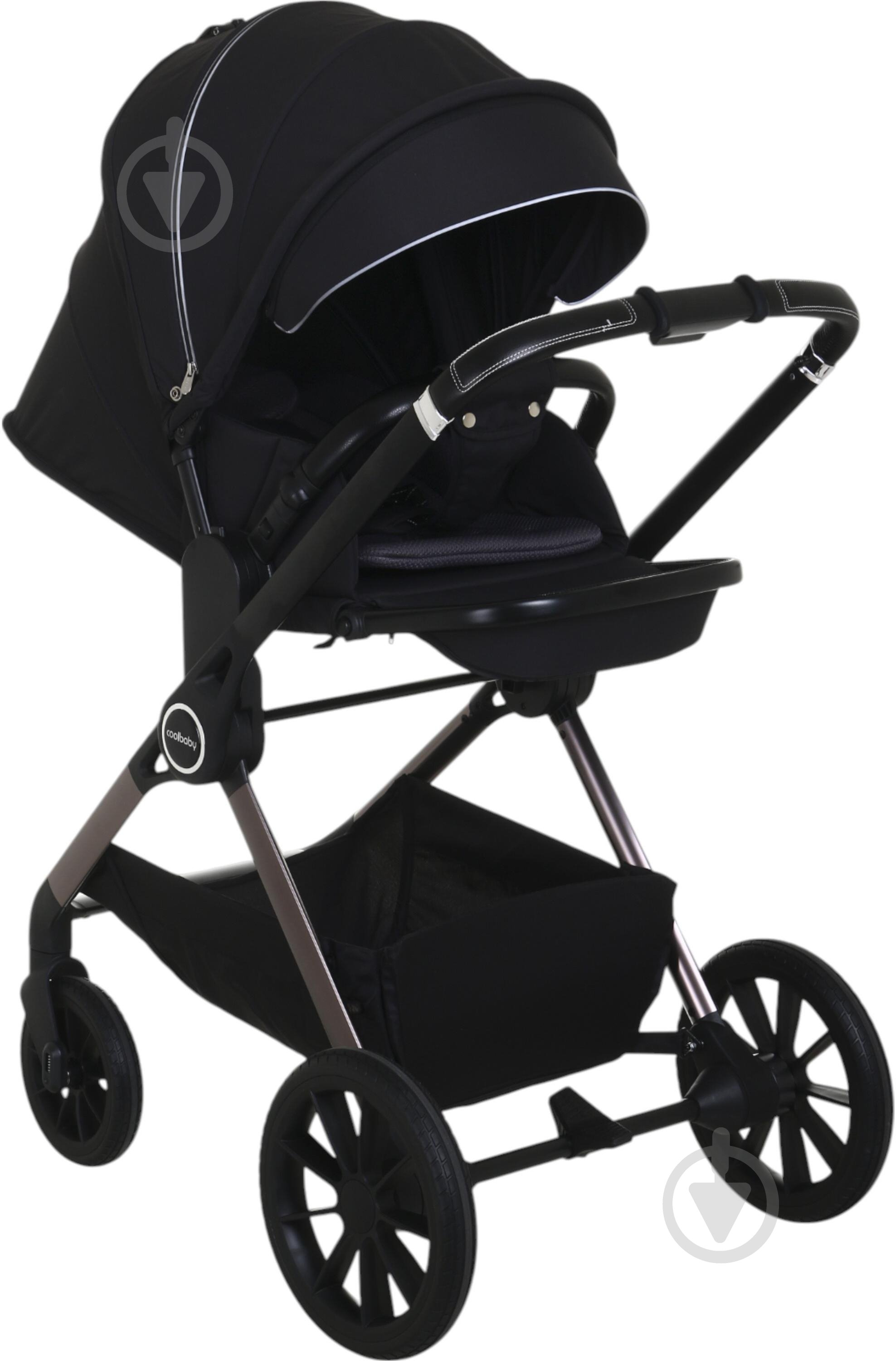 Коляска універсальна 2 в 1 Coolbaby KDD-M001 чорний - фото 5