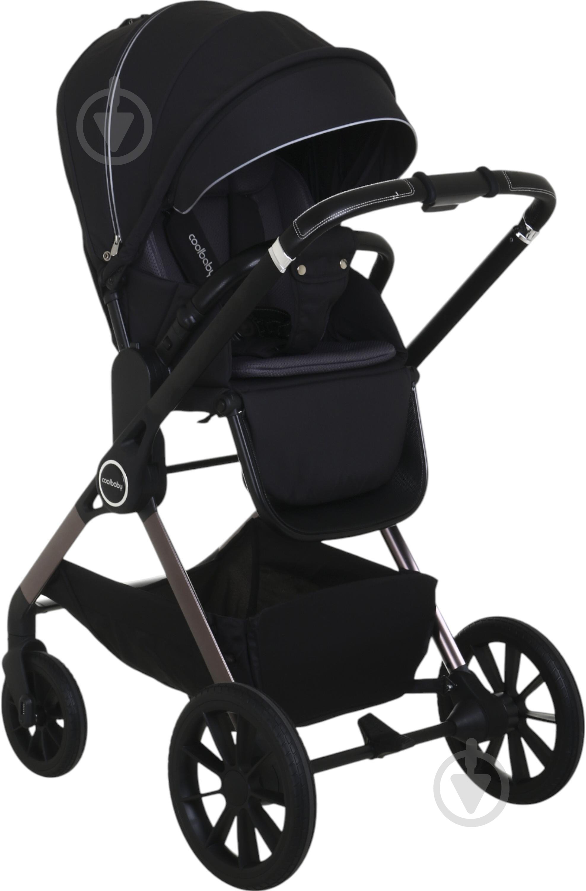 Коляска універсальна 2 в 1 Coolbaby KDD-M001 чорний - фото 6
