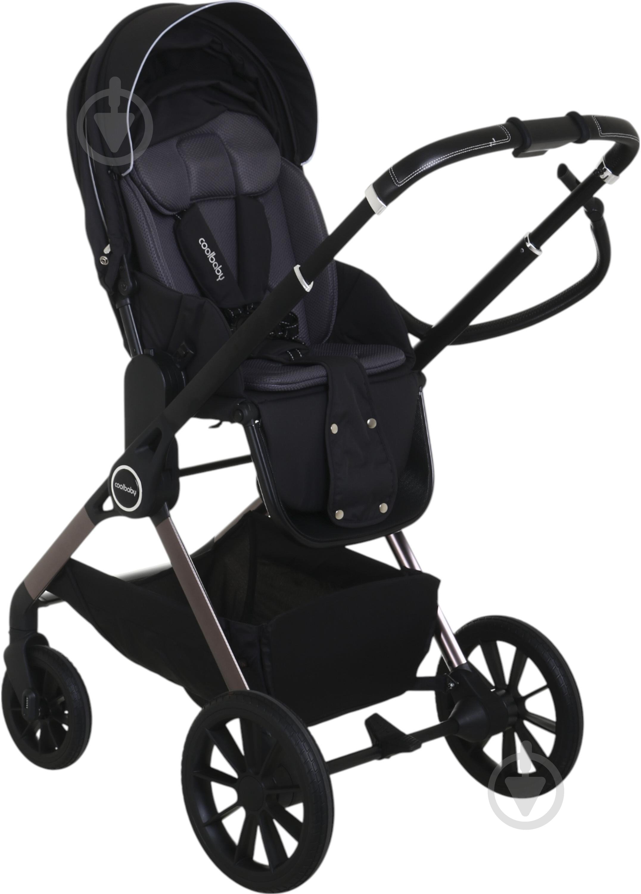 Коляска універсальна 2 в 1 Coolbaby KDD-M001 чорний - фото 8