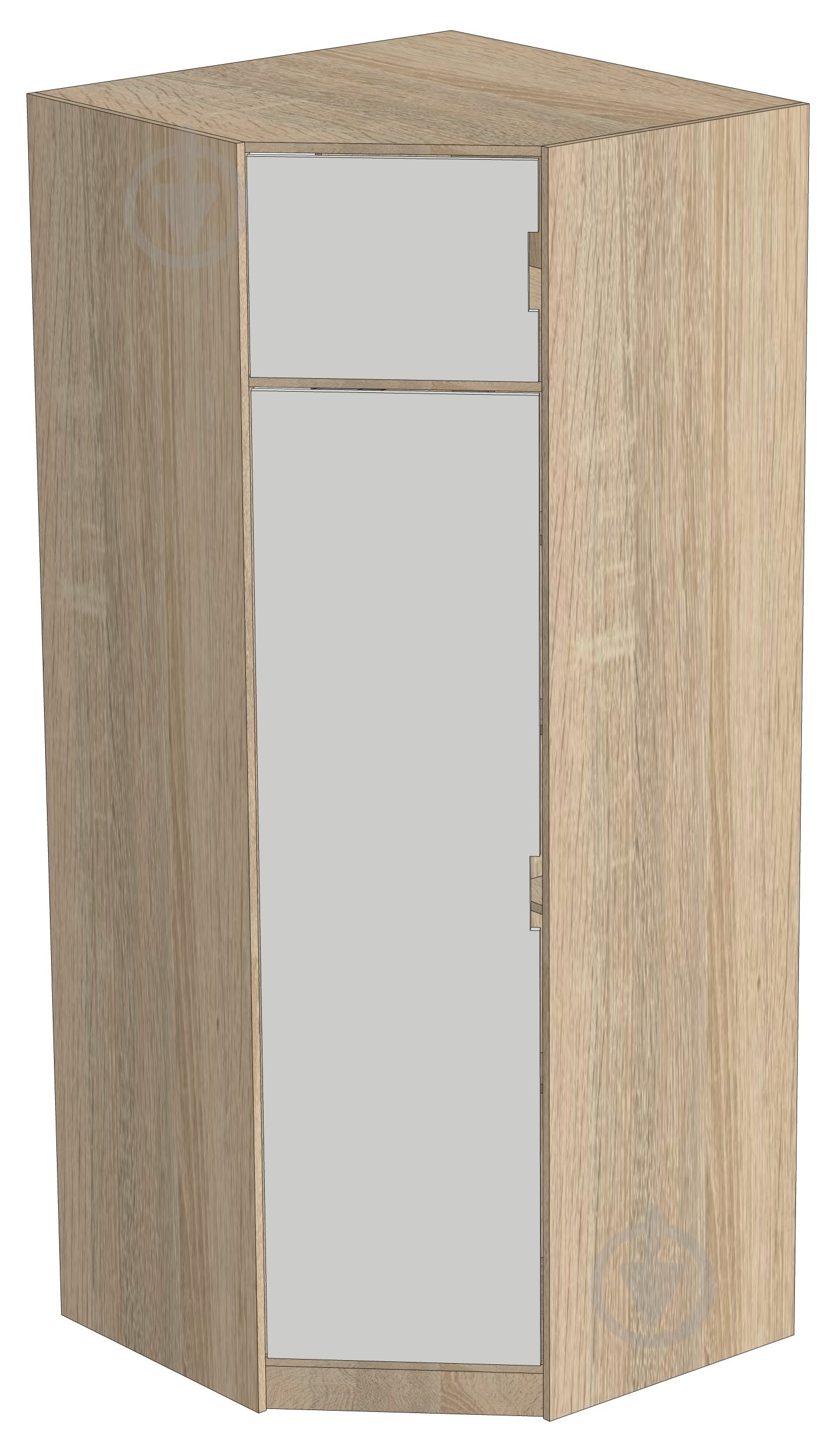 Шкаф Lion угловой Тетрис дуб сонома/нимфея альба - фото 1 Шкаф Lion угловой Тетрис дуб сонома/нимфея альба - фото 1